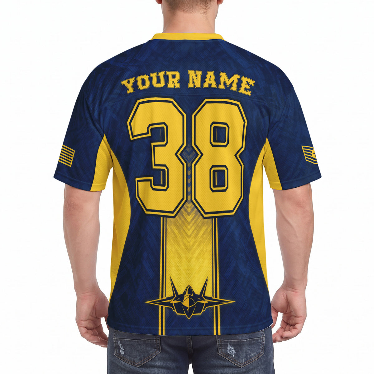 Personalized U.S. Air Force Jersey Custom Rank Jersey Number and Text