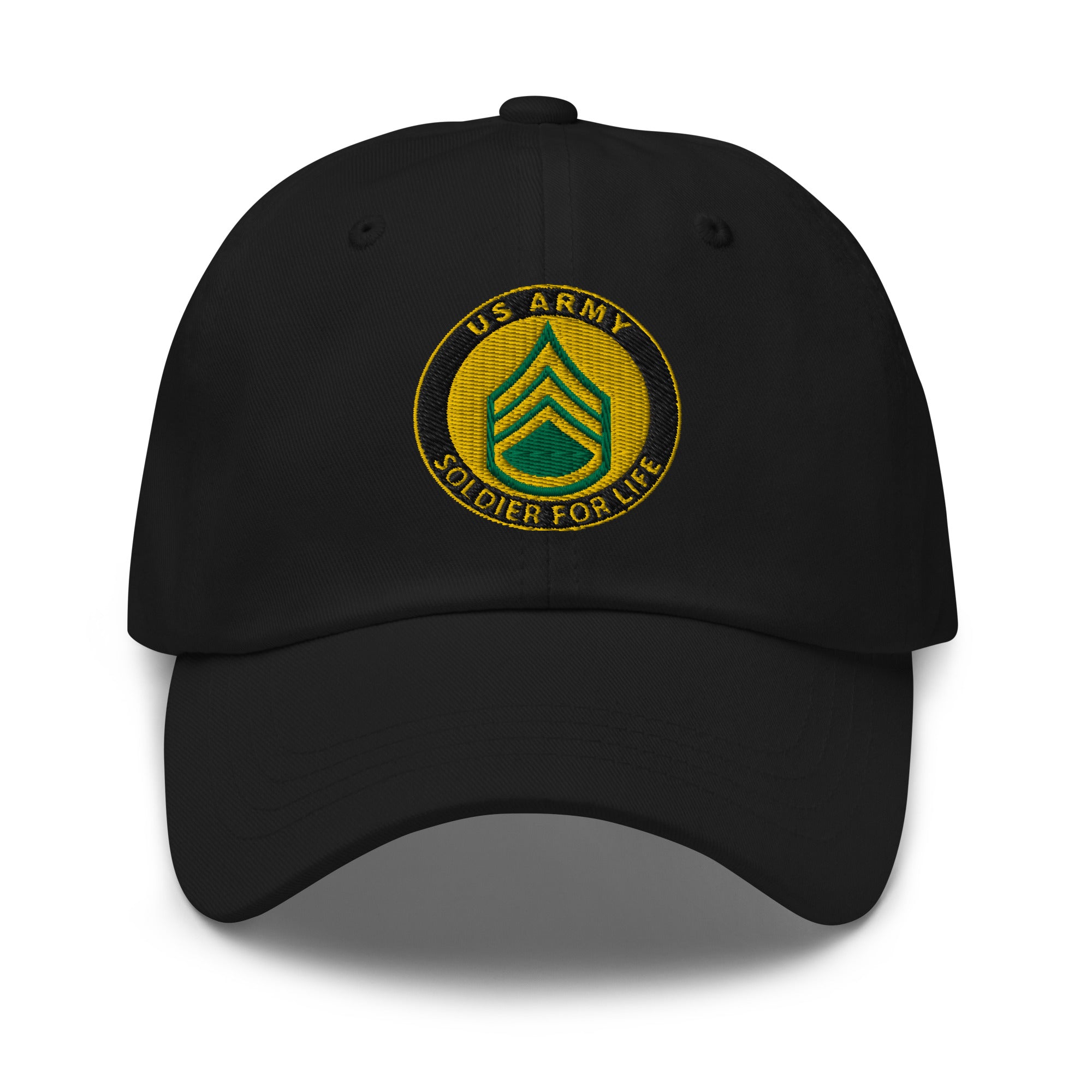 US Army E-6 Staff Sergeant E6 SSG Soldier For Life Embroidered Dad Hat