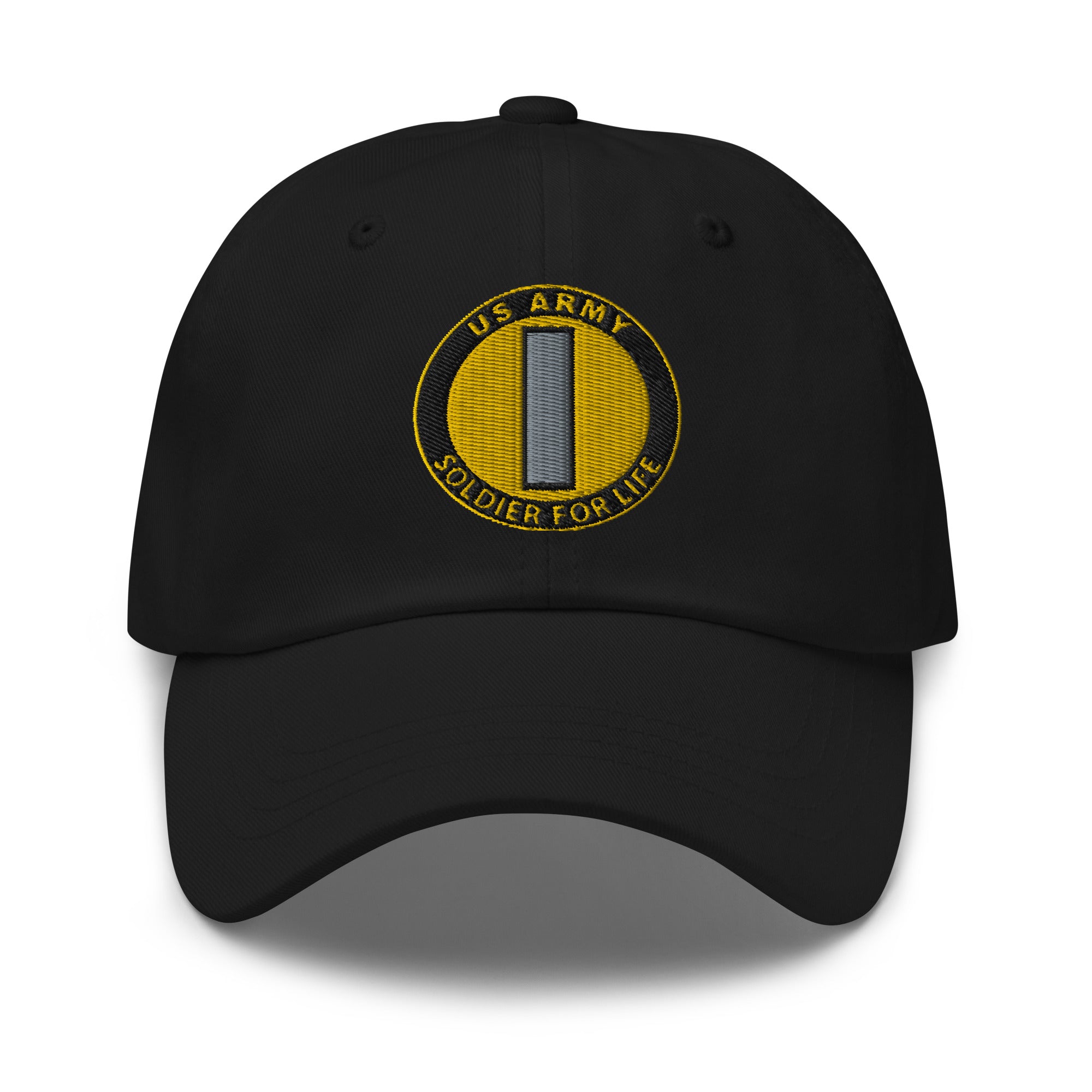 US Army O-2 First Lieutenant O2 1LT Commissioned Officer  Soldier For Life Embroidered Dad Hat