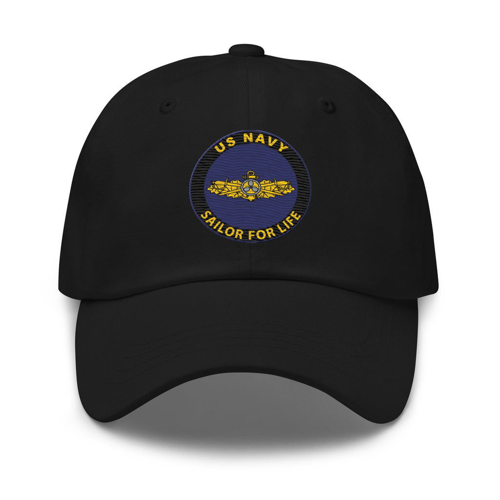 US Navy Engineering Duty Officer Sailor For Life Embroidered Dad Hat