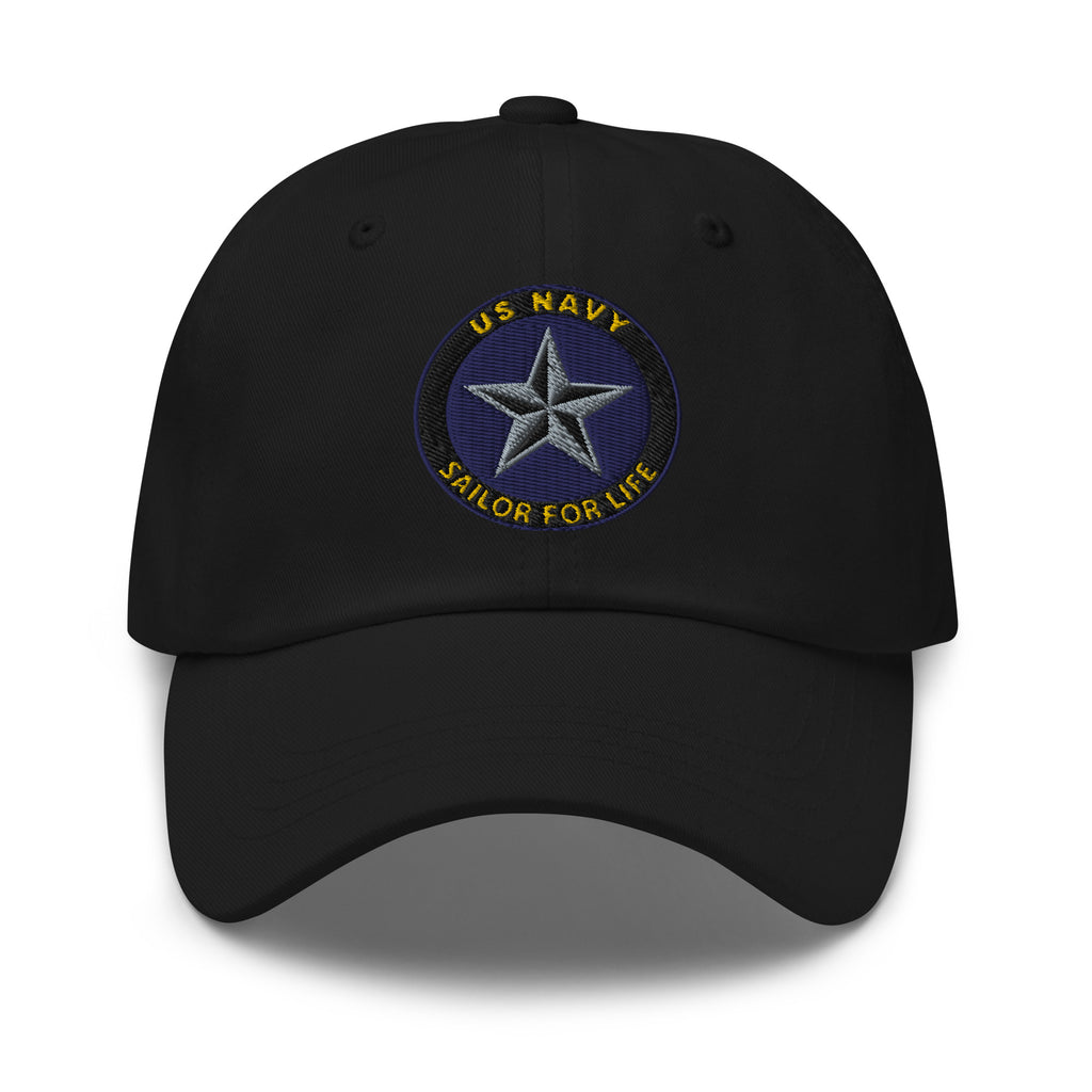 US Navy O-7 Rear Admiral Lower Half O7 RDML Flag Officer  Sailor For Life Embroidered Dad Hat