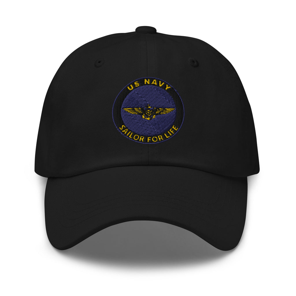 US Navy Naval Astronaut Sailor For Life Embroidered Dad Hat