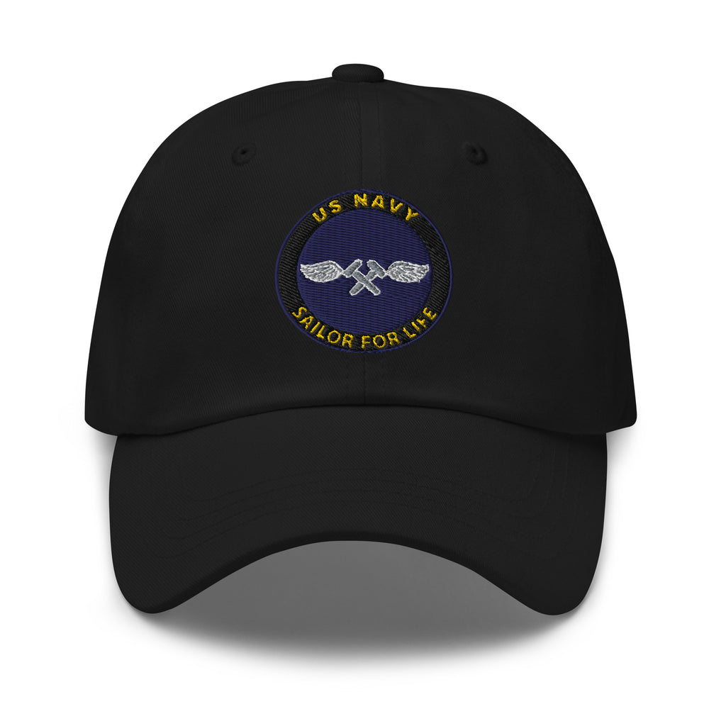 US Navy Aviation Structural Mechanic Navy AM Sailor For Life Embroidered Dad Hat