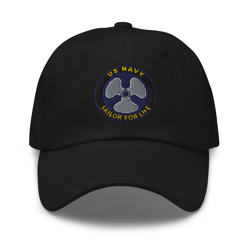 US US Navy Machinist_s Mate Navy MM Sailor For Life Embroidered Dad Hat