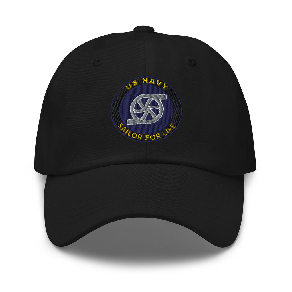 US Navy Gas Turbine Systems Technician Navy GS Sailor For Life Embroidered Dad Hat