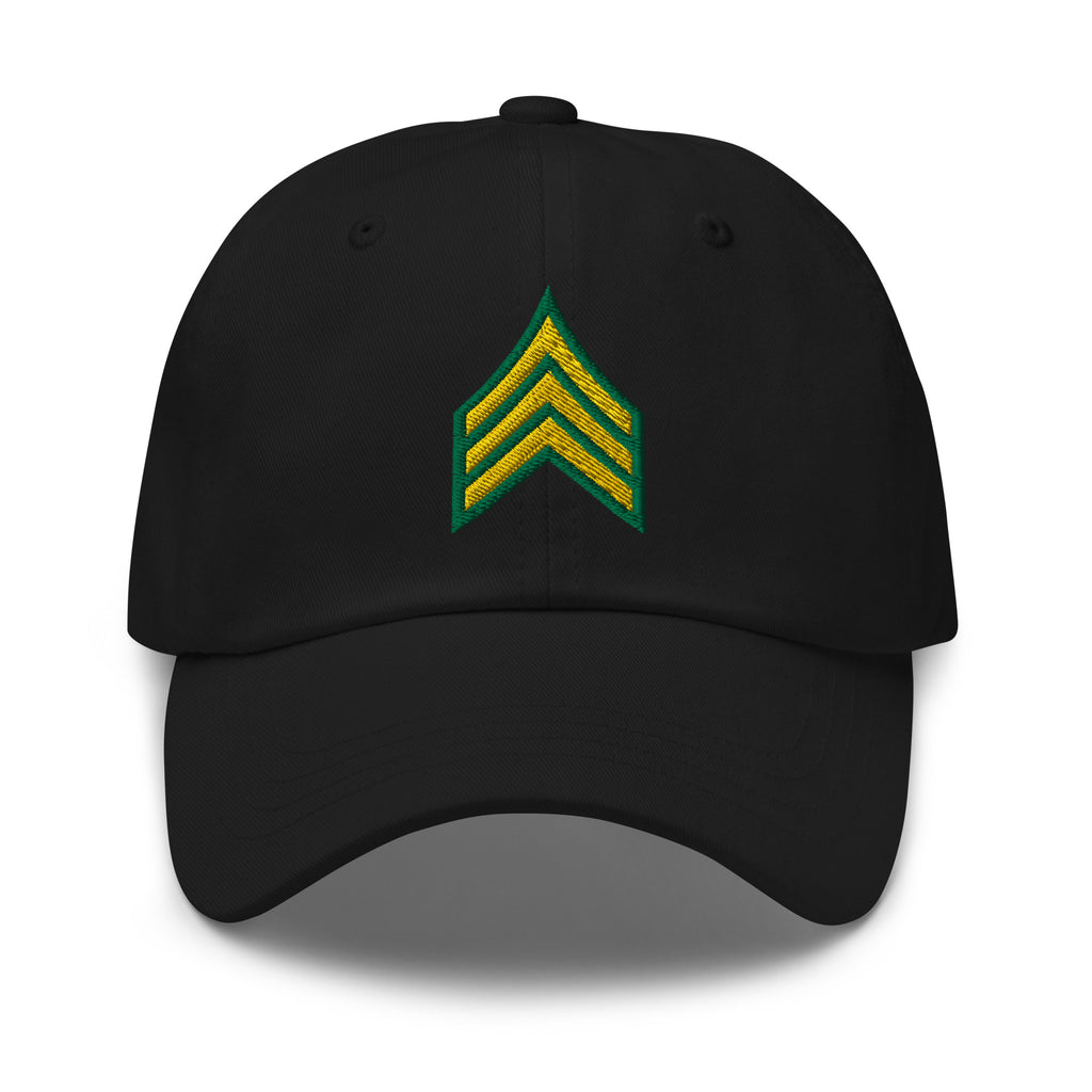 US Army E-5 Sergeant E5 SGT Insignia Embroidered Dad Hat