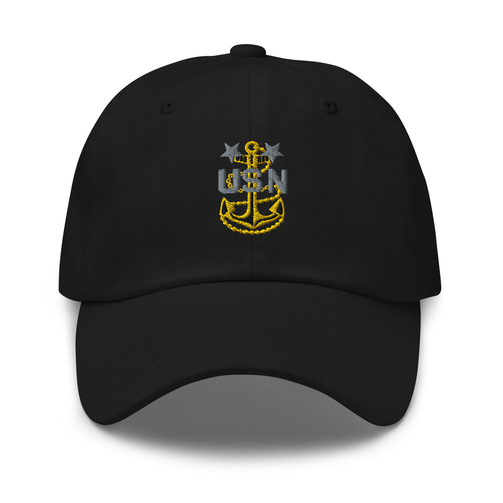 US Navy E-9 MCPO Insignia Embroidered Dad Hat