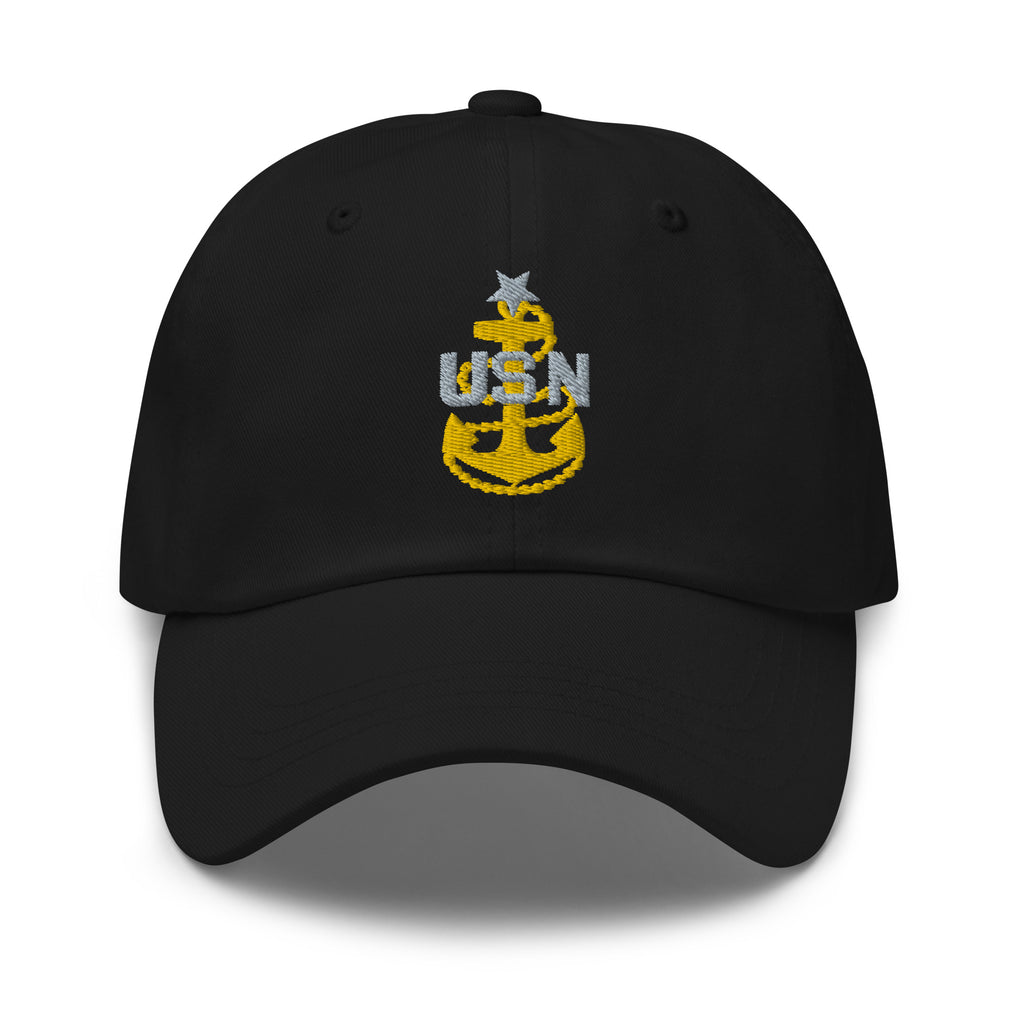 US Navy E-8 SCPO Insignia Embroidered Dad Hat