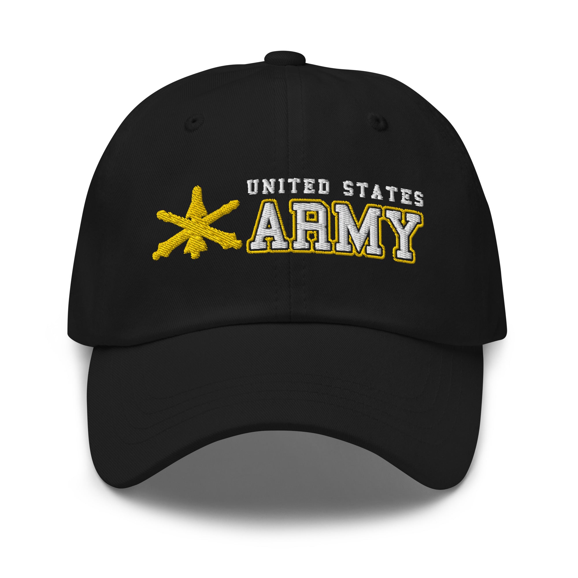 US Army Air Defense Artillery Ranks/Insignia Embroidered Dad Hat