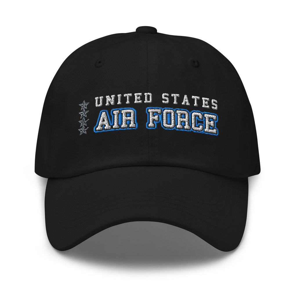 US Air Force O-10 General Gen O10 Ranks/Insignia Embroidered Dad Hat