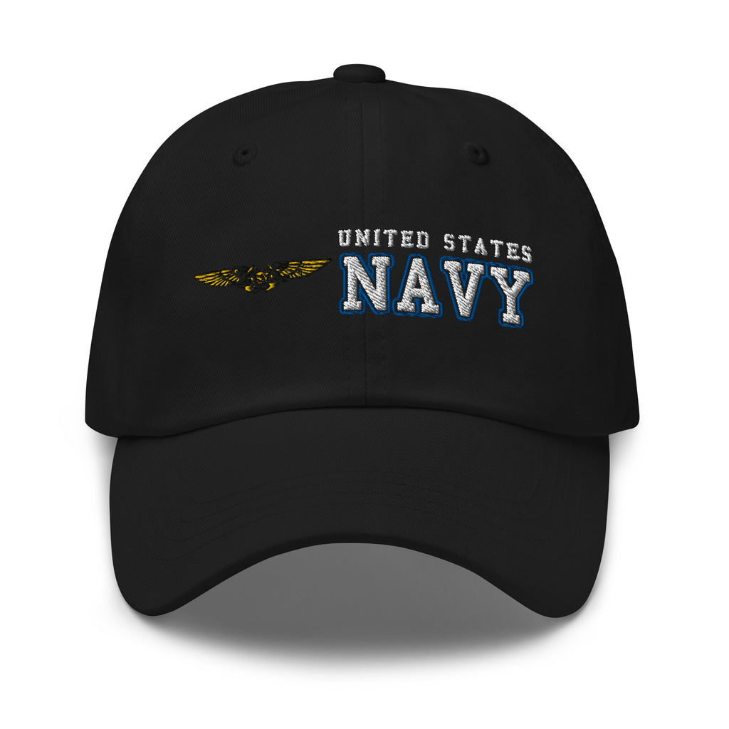 US Navy Naval Flight Officer Ranks/Insignia Embroidered Dad Hat