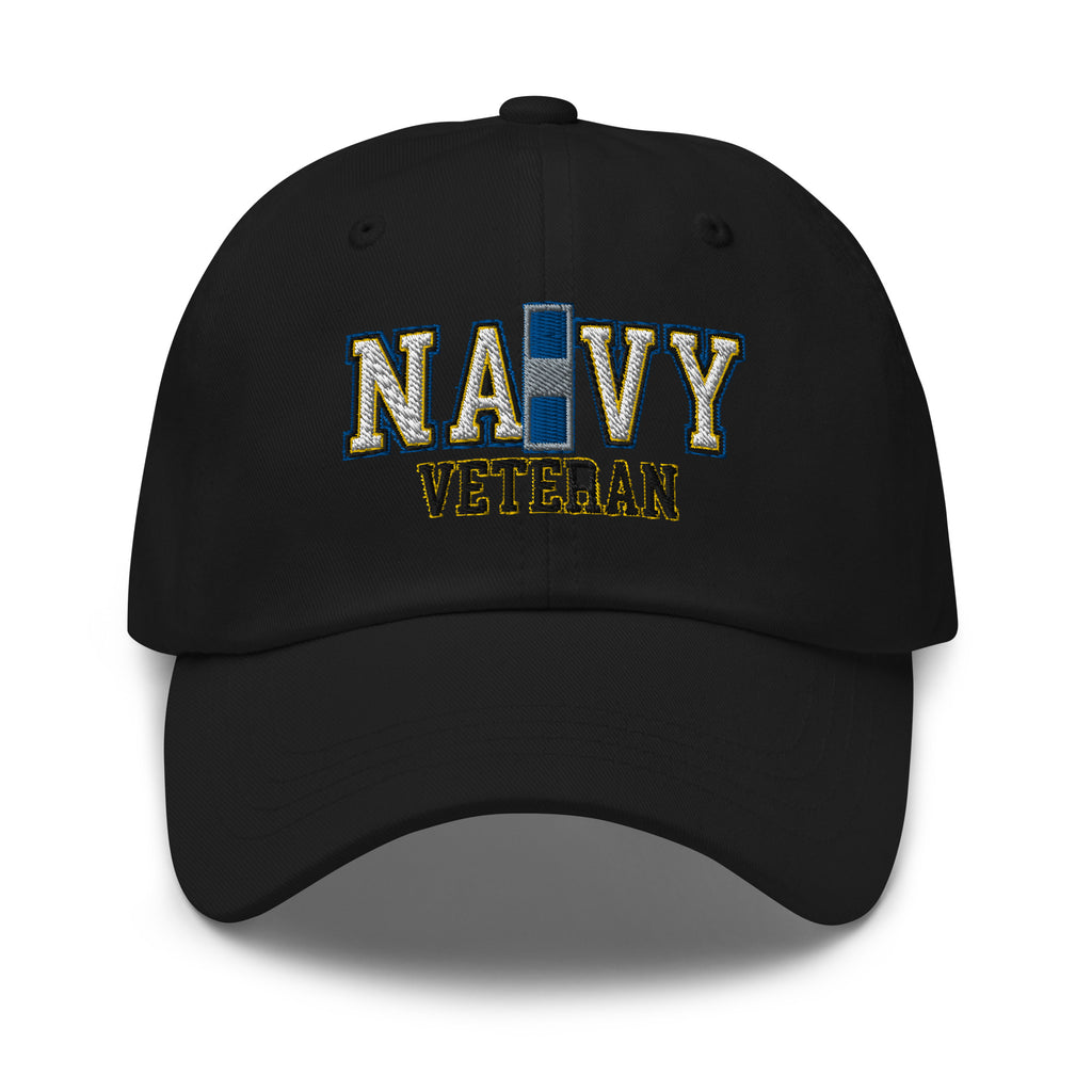 US Navy W-3 Chief Warrant Officer 3 W3 CW3 Veteran Embroidered Dad Hat