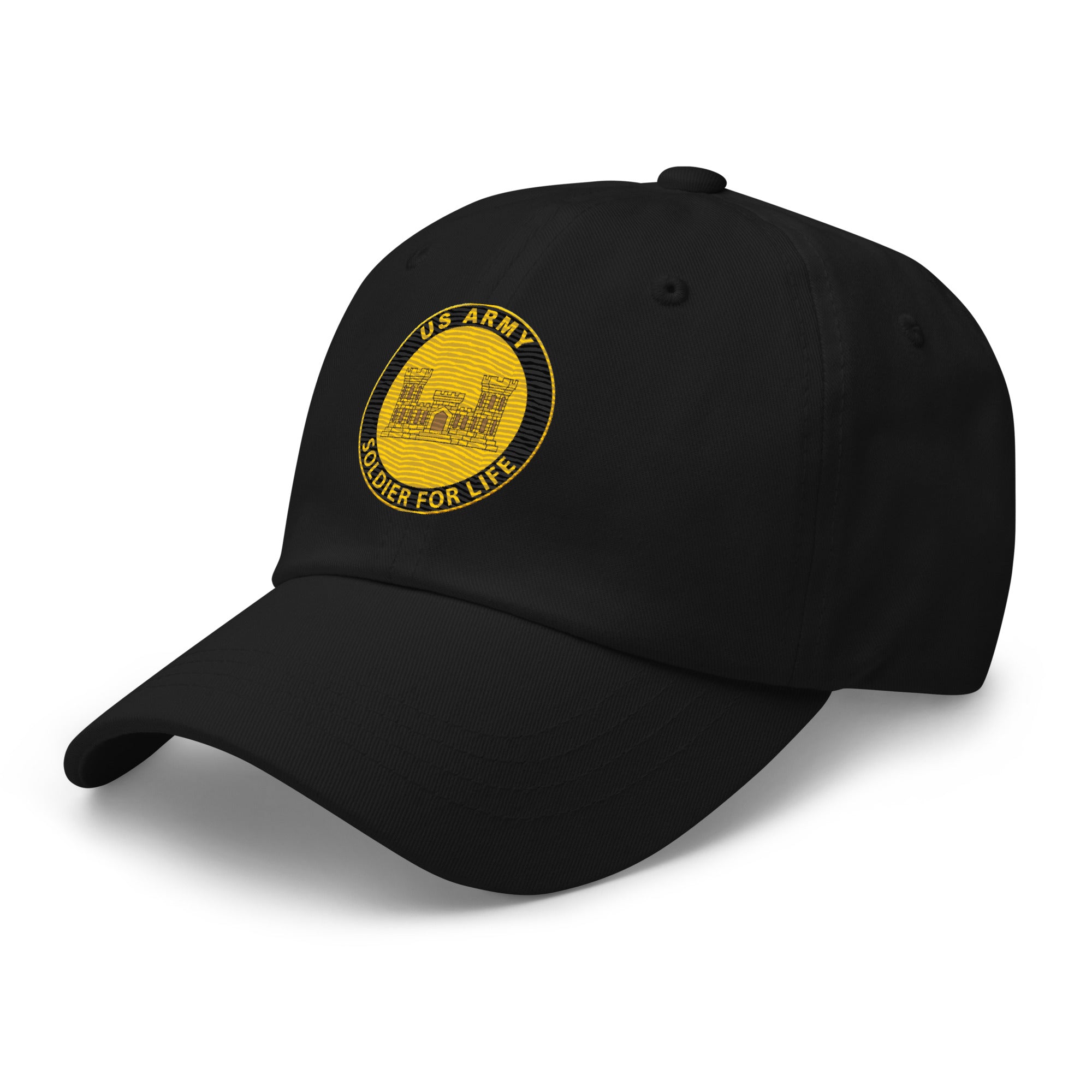 US Army Engineers Soldier For Life Embroidered Dad Hat