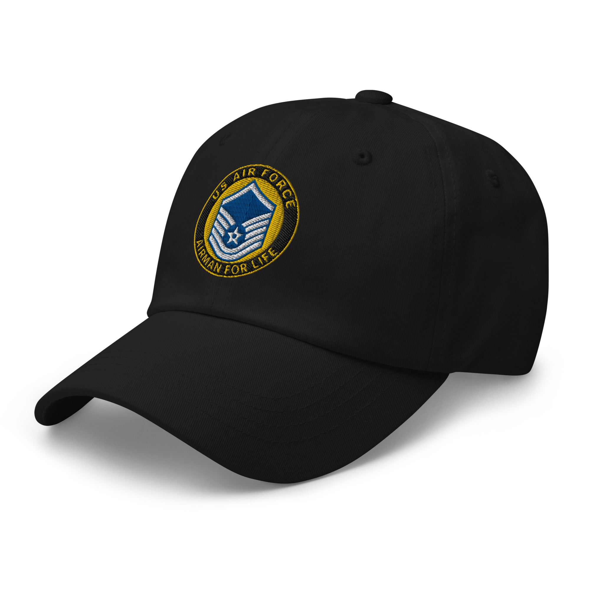 US Air Force E-7 Master Sergeant MSgt Airman For Life Embroidered Dad Hat