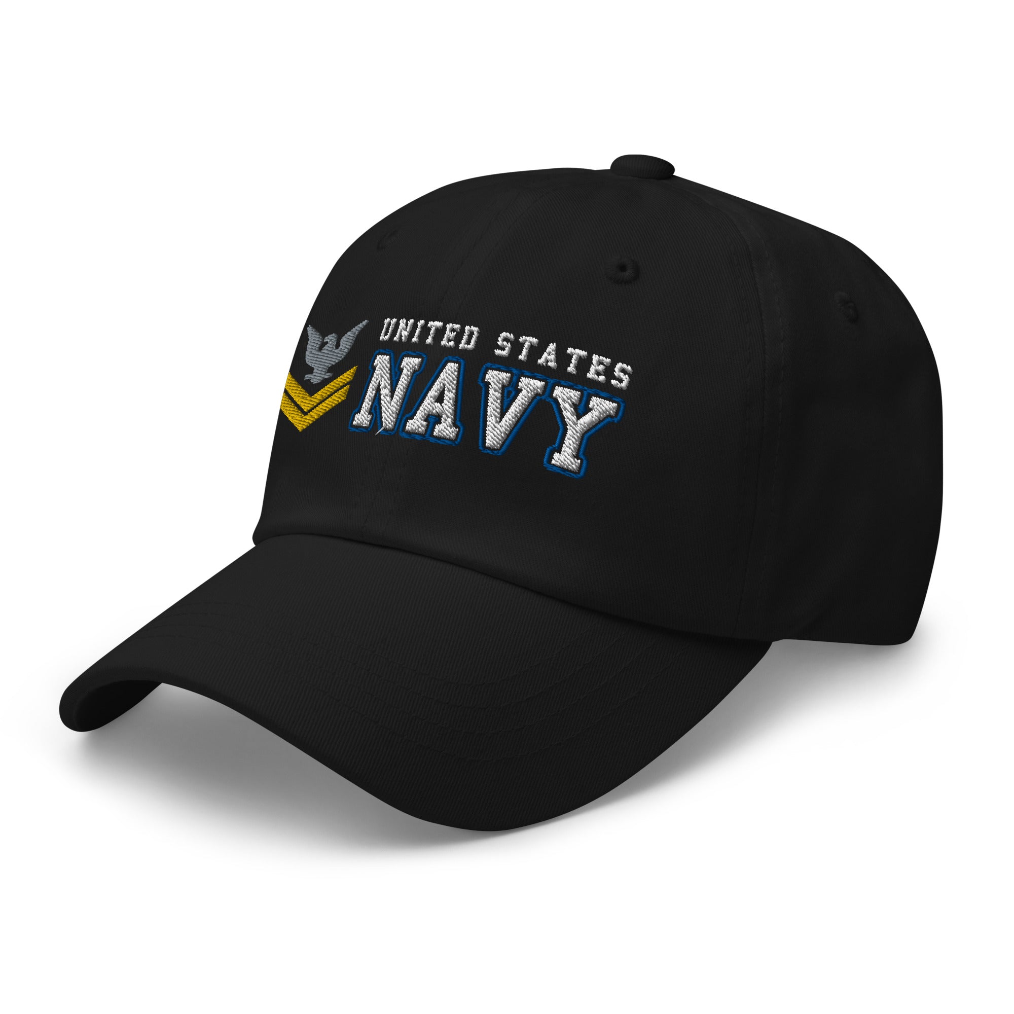 US Navy E-5 Gold Stripe Ranks/Insignia Embroidered Dad Hat