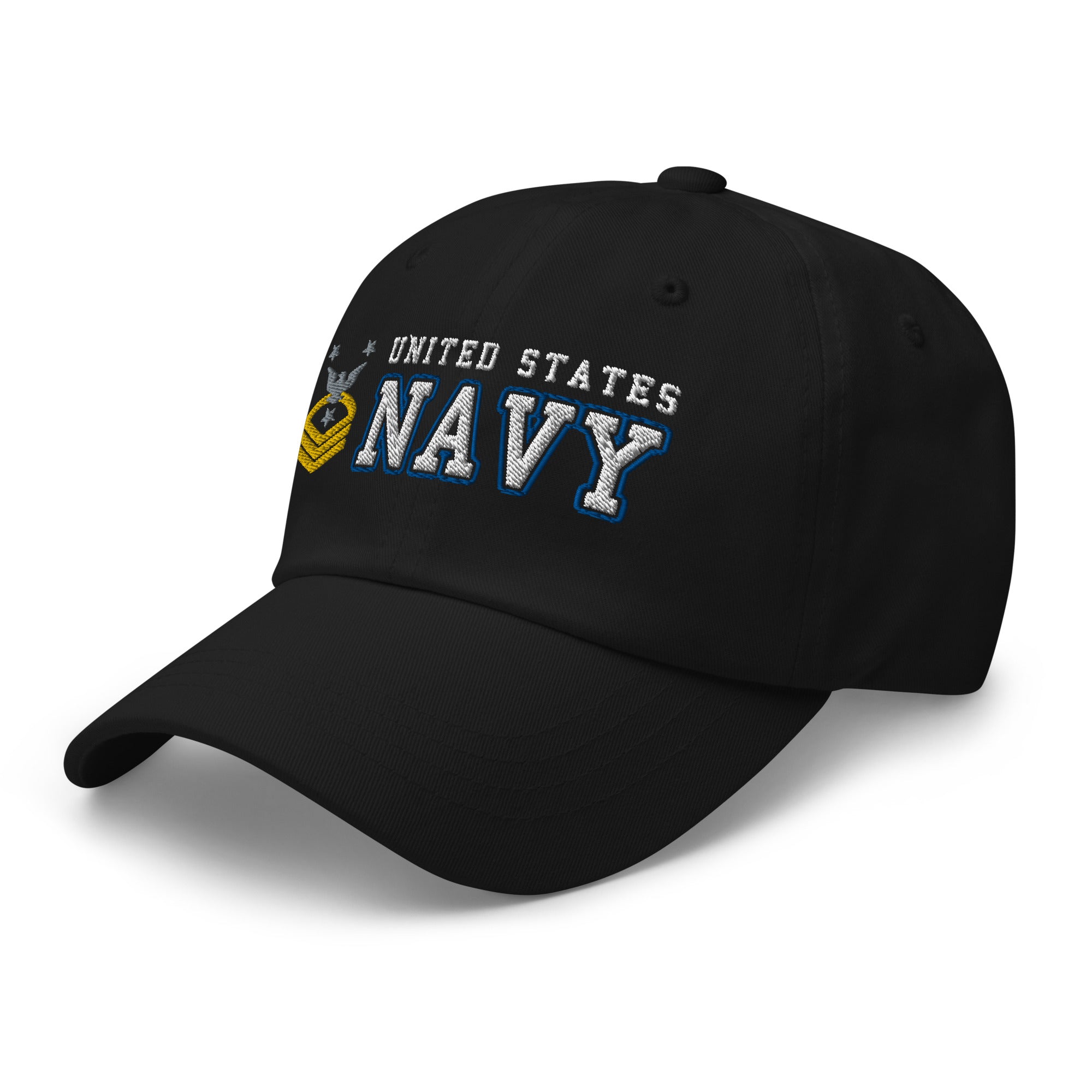 US Navy E-9 CMDCM Ranks/Insignia Embroidered Dad Hat