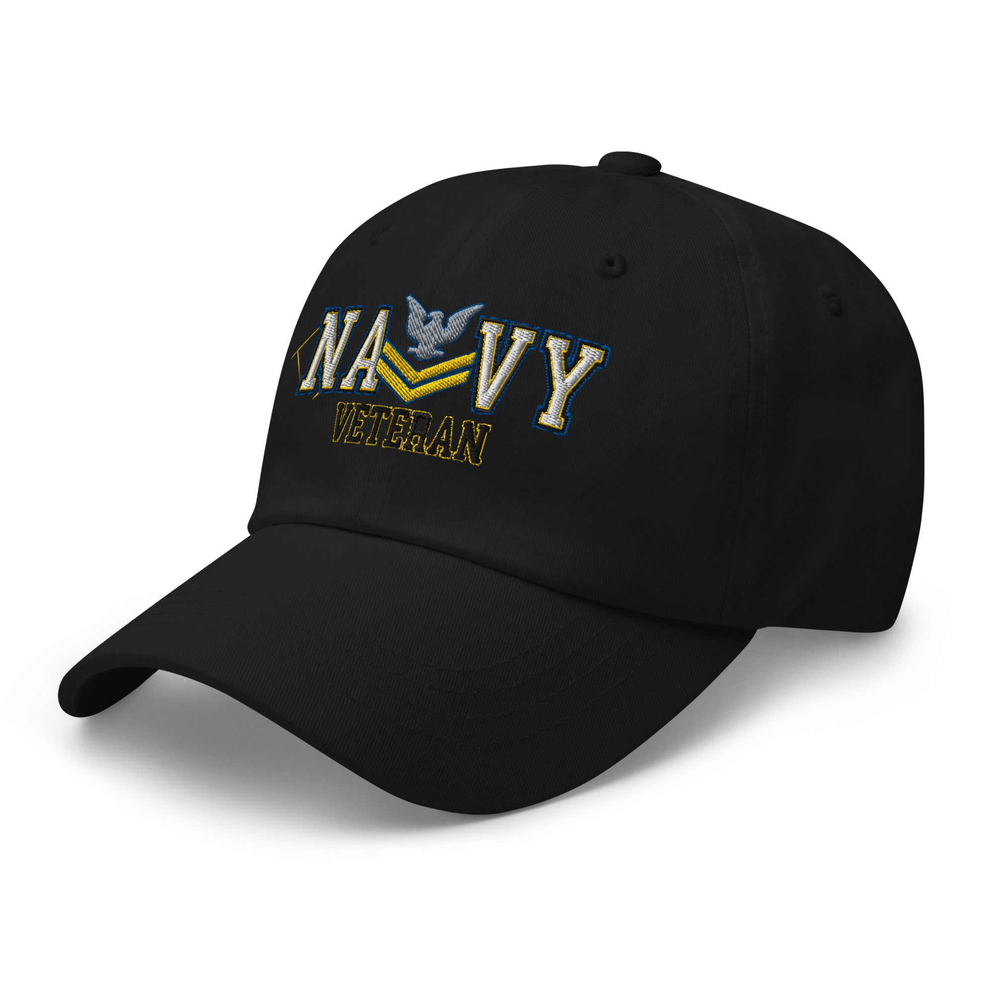 US Navy E-5 Gold Stripe Veteran Embroidered Dad Hat