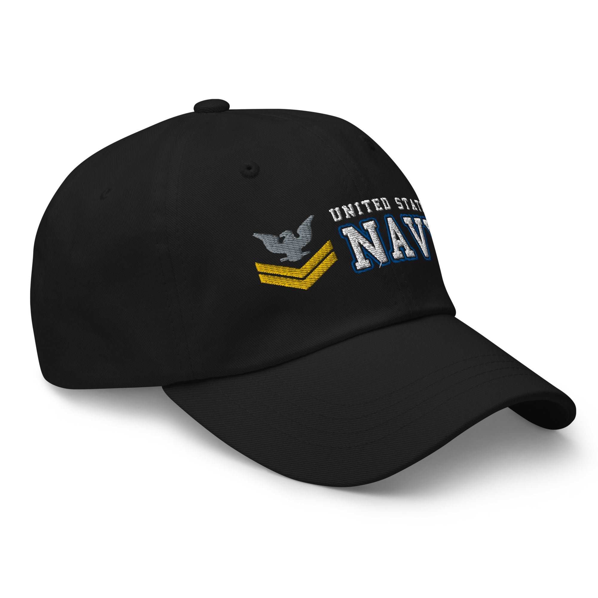 US Navy E-5 Gold Stripe Ranks/Insignia Embroidered Dad Hat