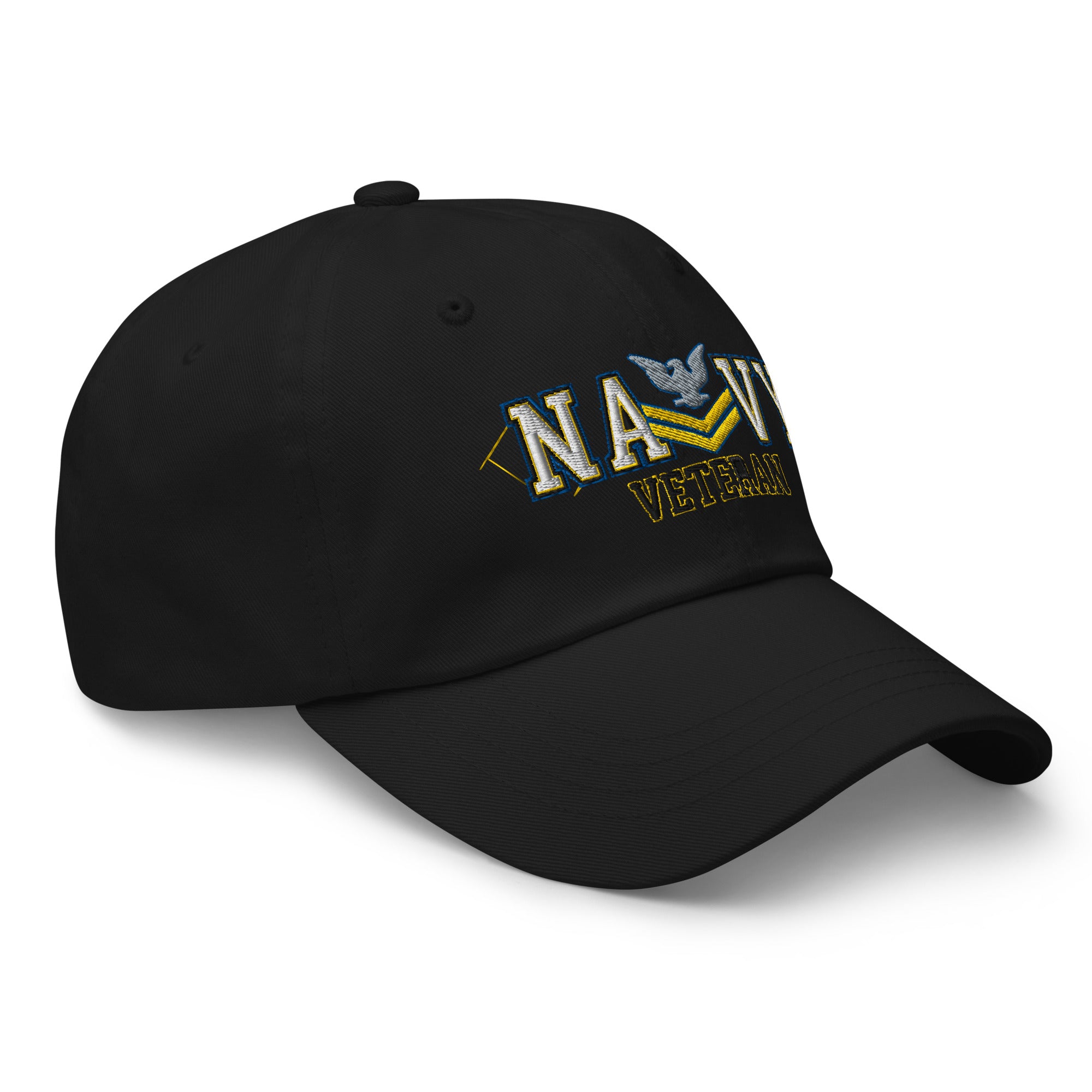 US Navy E-5 Gold Stripe Veteran Embroidered Dad Hat