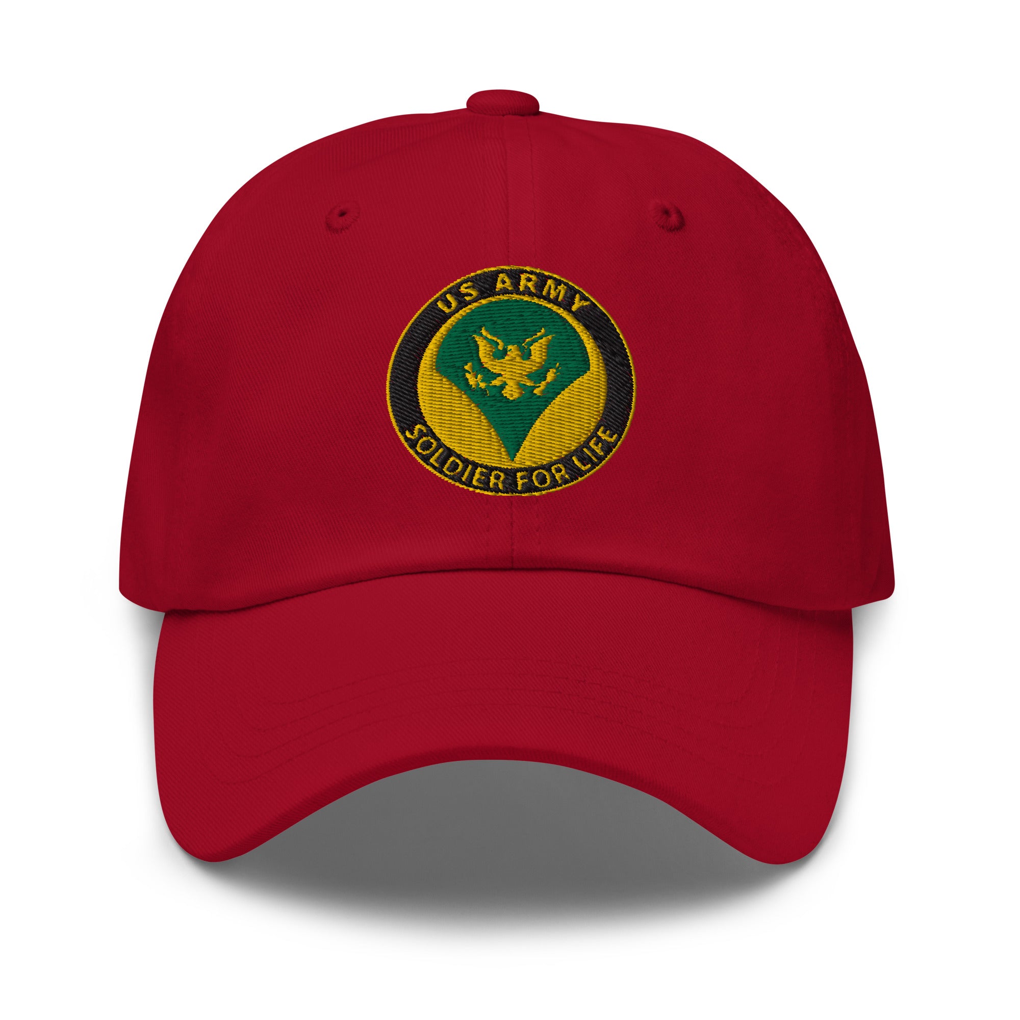 US Army E-4 SPC E4 SP4 Specialist 4 Specialist 3rd Class Soldier For Life Embroidered Dad Hat