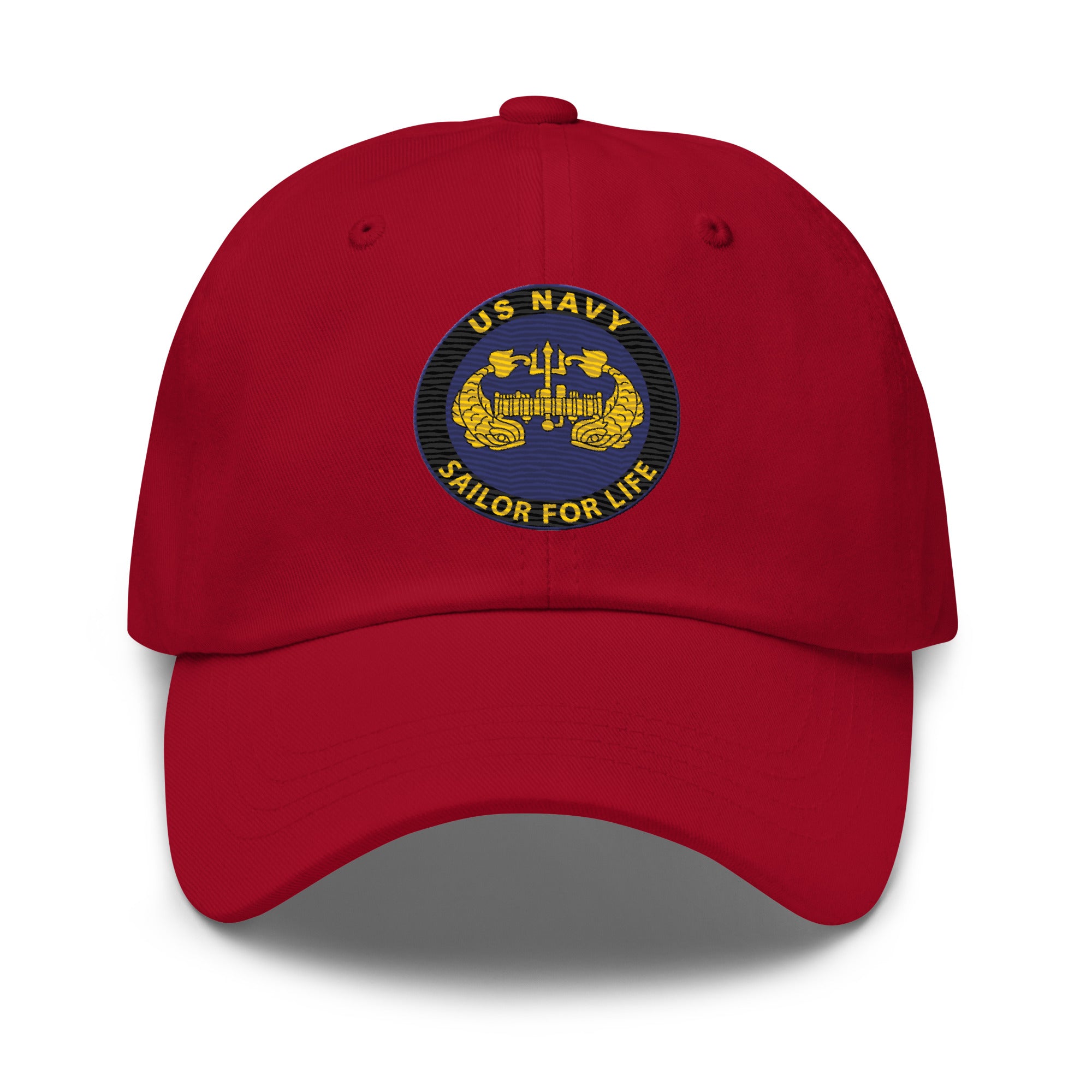 US Navy Deep Submergence Officer Sailor For Life Embroidered Dad Hat