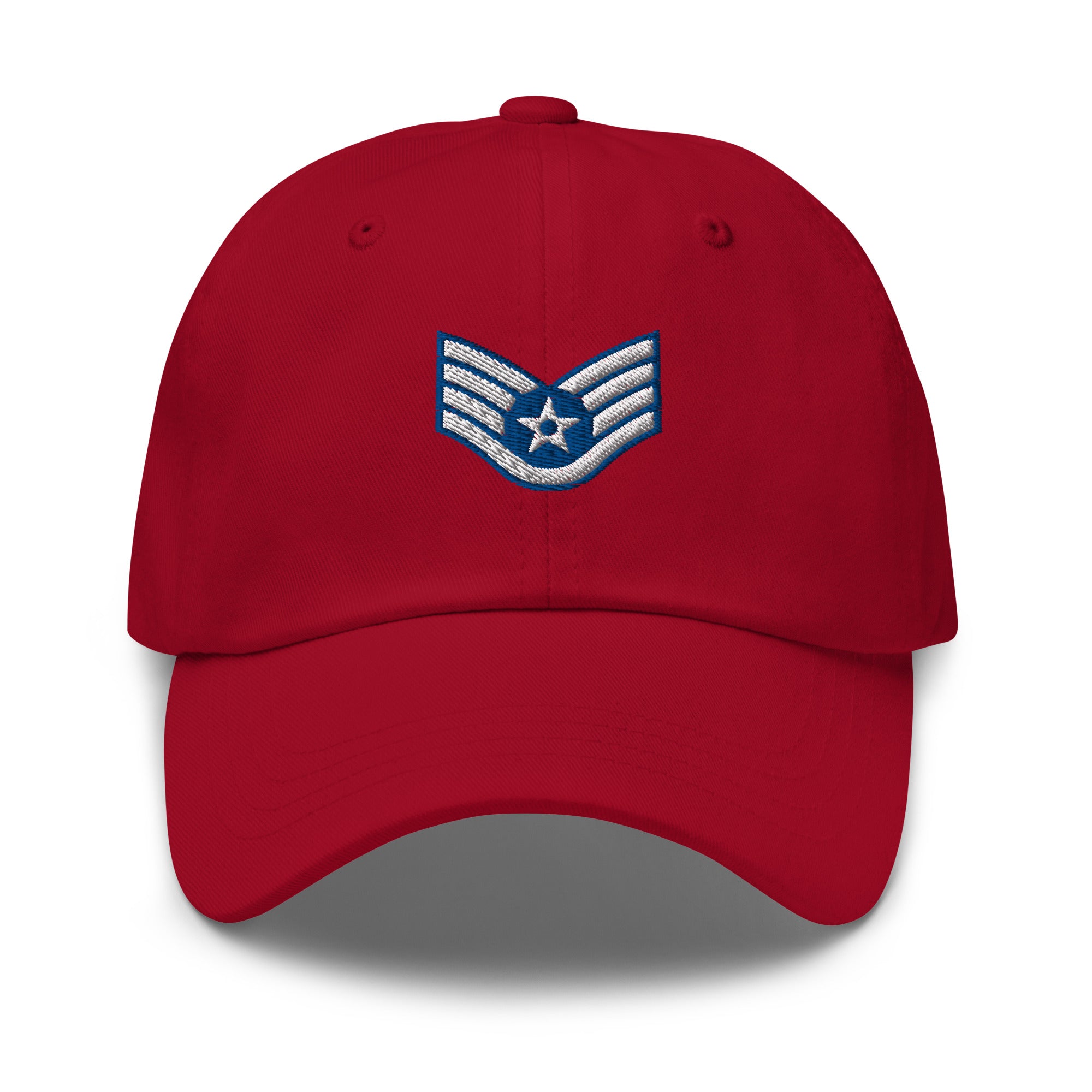 US Air Force E-5 Staff Sergeant SSgt Insignia Embroidered Dad Hat