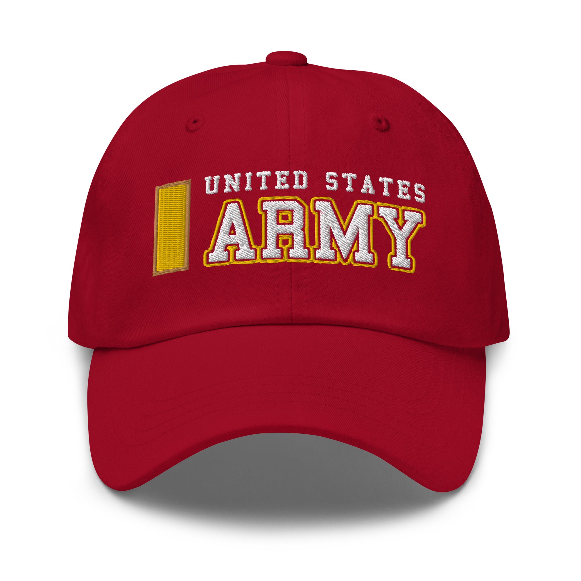 US Army O-1 Second Lieutenant O1 2LT Commissioned Officer  Ranks/Insignia Embroidered Dad Hat