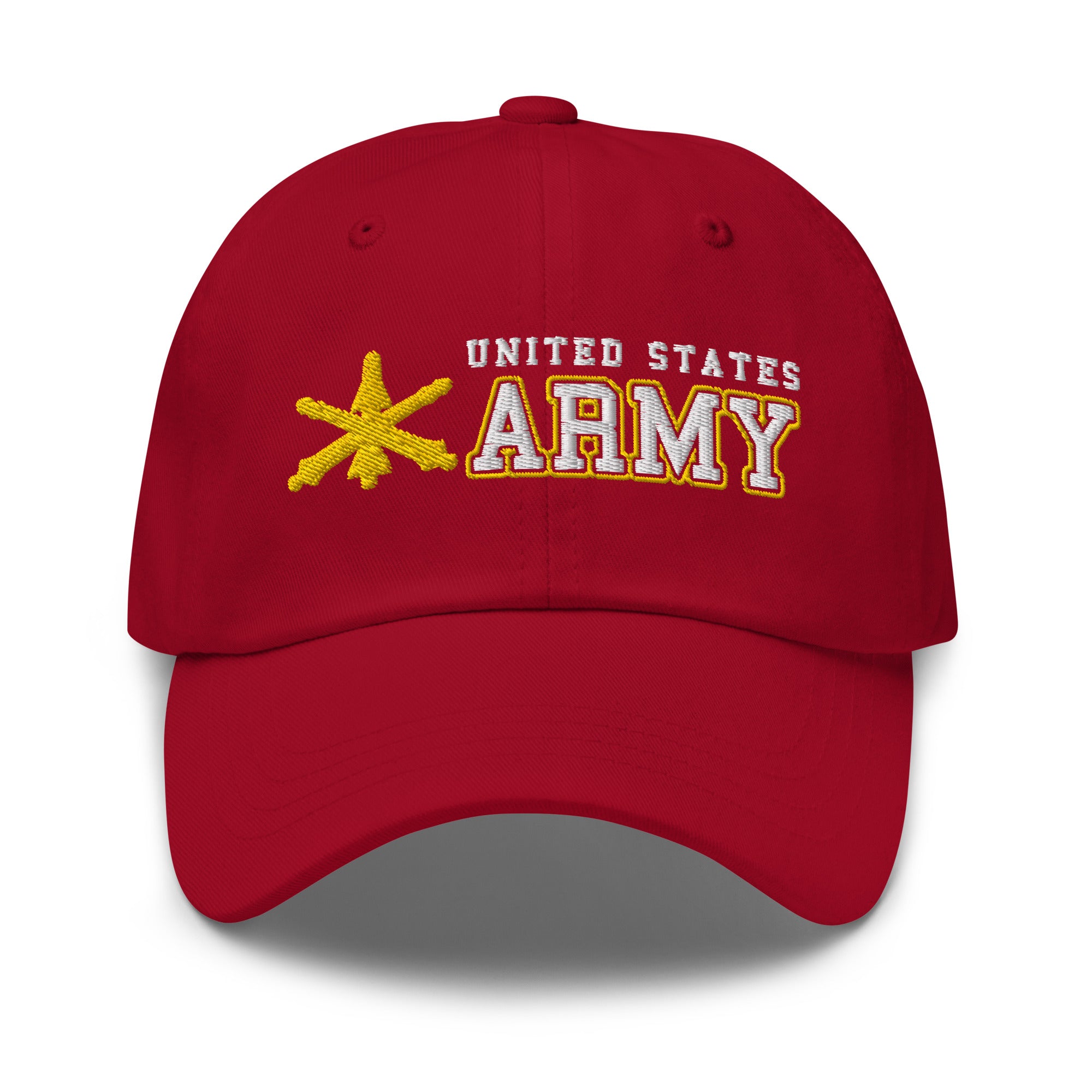 US Army Air Defense Artillery Ranks/Insignia Embroidered Dad Hat