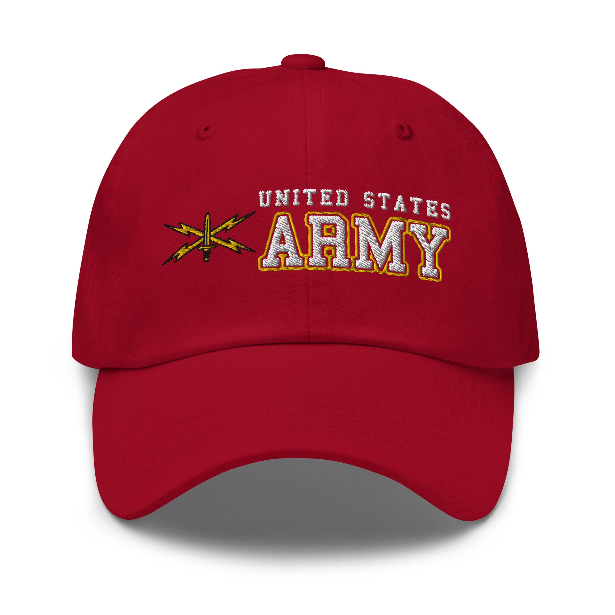 US Army Cyber Corps Ranks/Insignia Embroidered Dad Hat