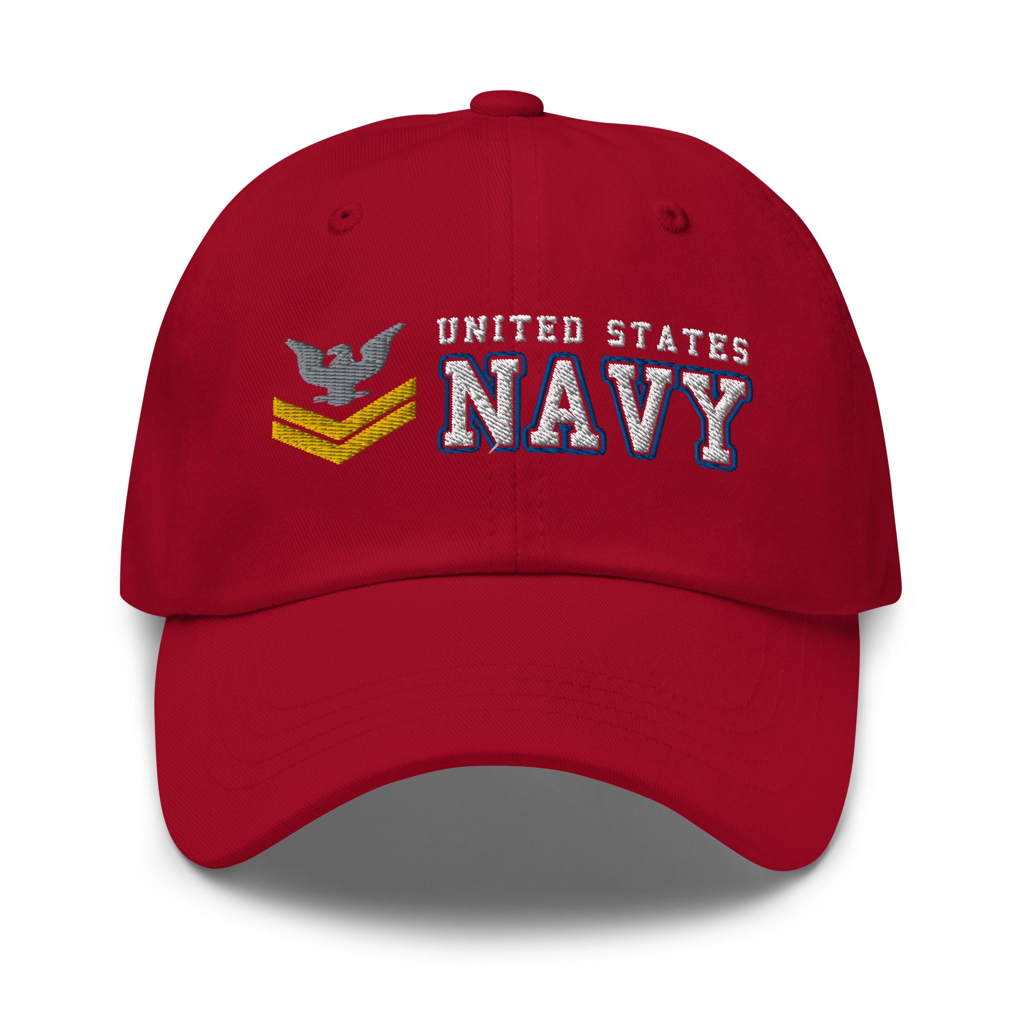 US Navy E-5 Gold Stripe Ranks/Insignia Embroidered Dad Hat