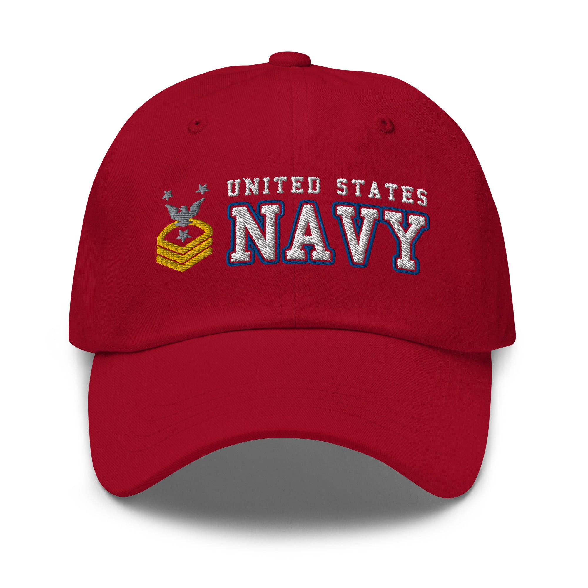 US Navy E-9 CMDCM Ranks/Insignia Embroidered Dad Hat