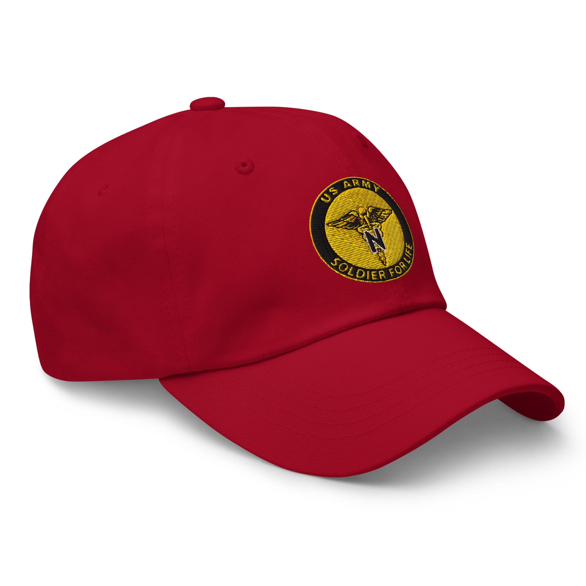 US Army Nurse Corps Soldier For Life Embroidered Dad Hat