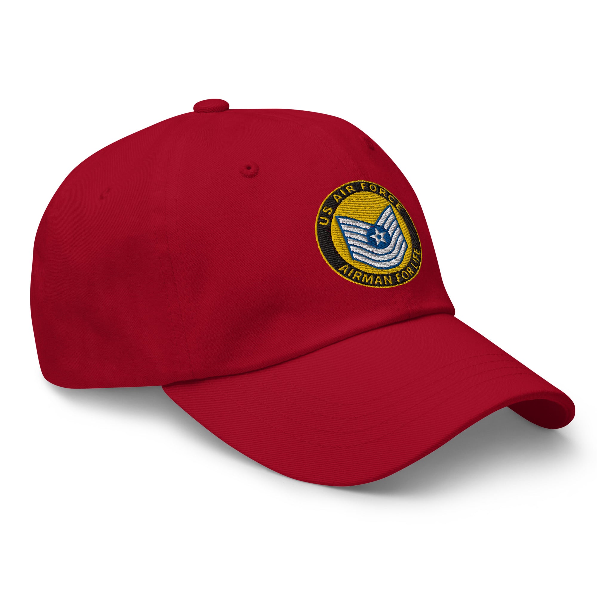 US Air Force E-7 Old Style Airman For Life Embroidered Dad Hat