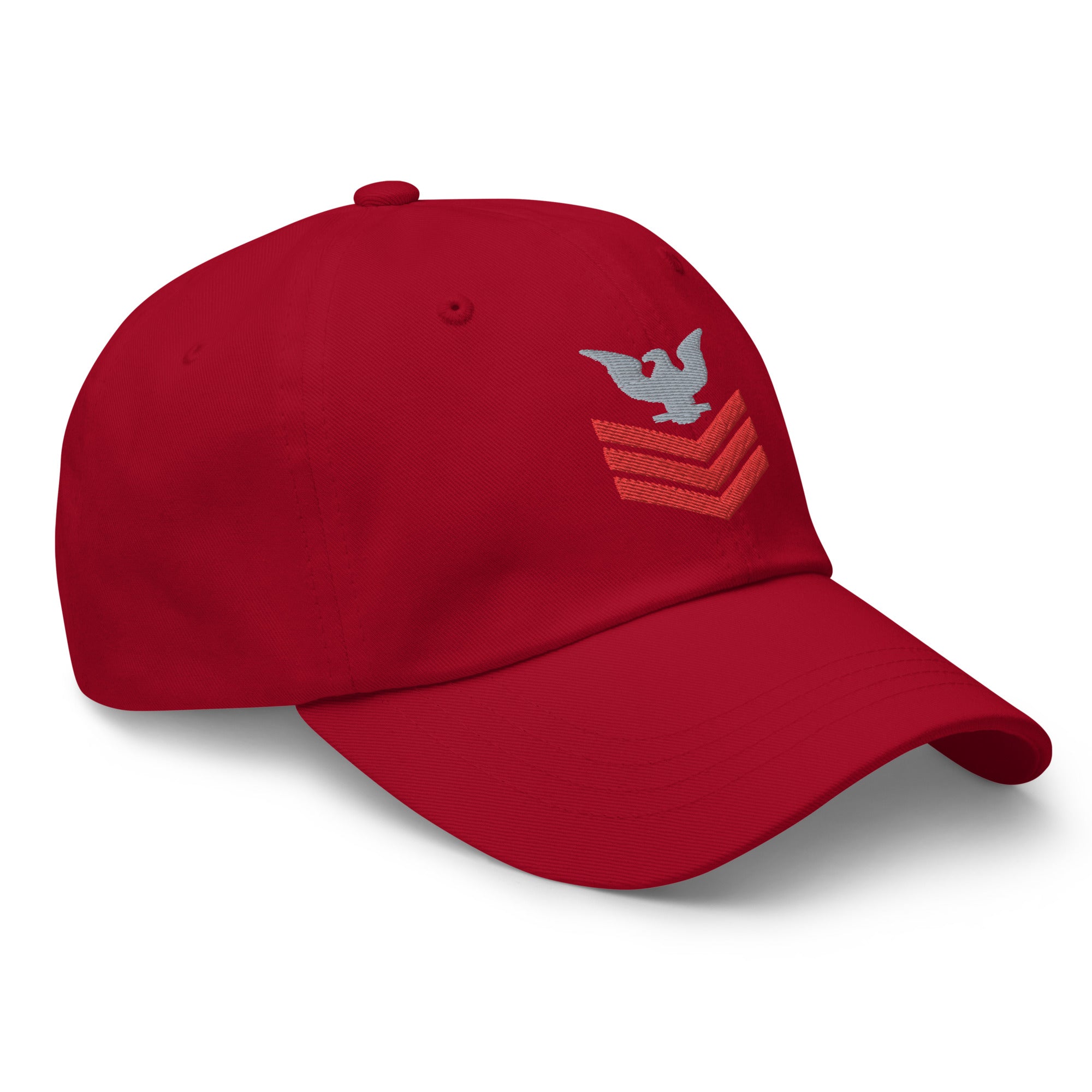 US Navy E-6 Red Stripe Insignia Embroidered Dad Hat