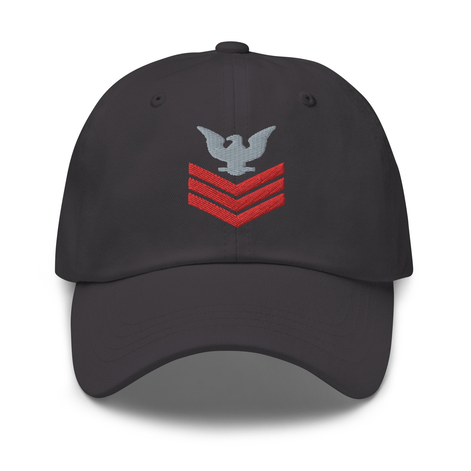 US Navy E-6 Red Stripe Insignia Embroidered Dad Hat