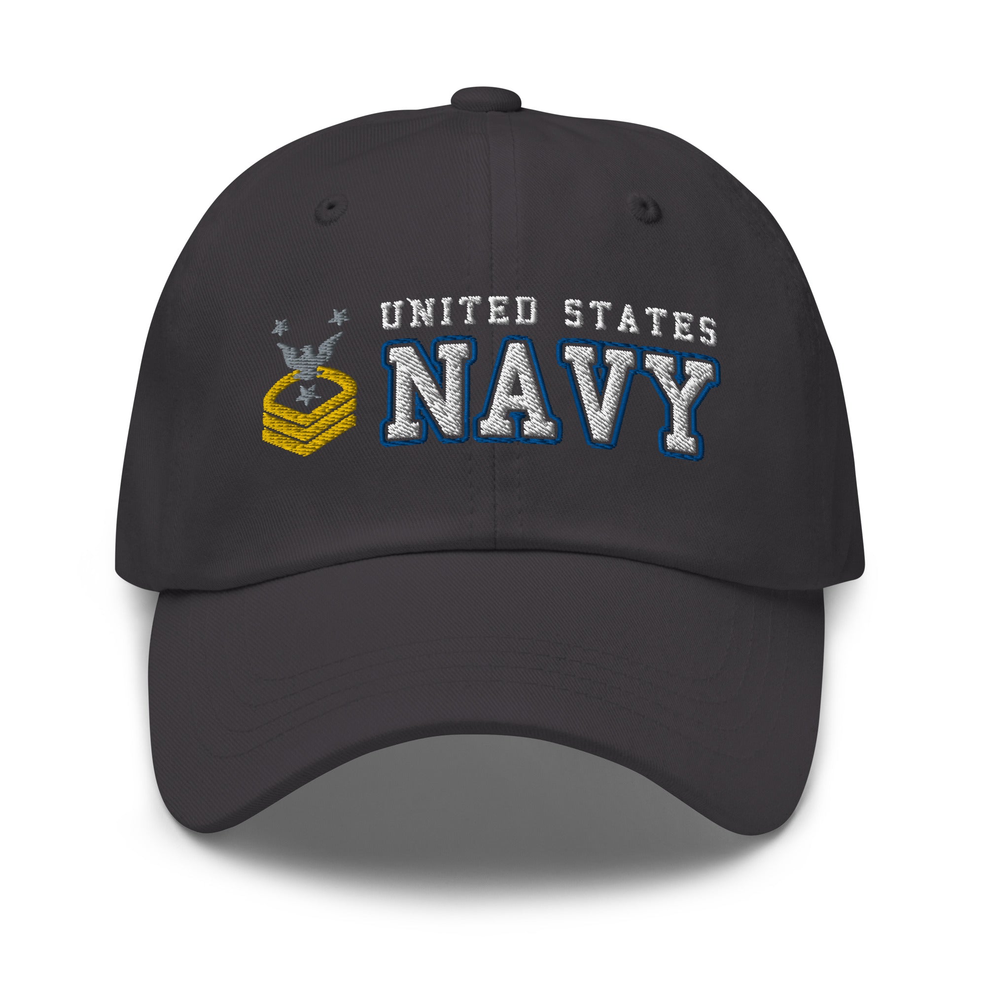 US Navy E-9 CMDCM Ranks/Insignia Embroidered Dad Hat