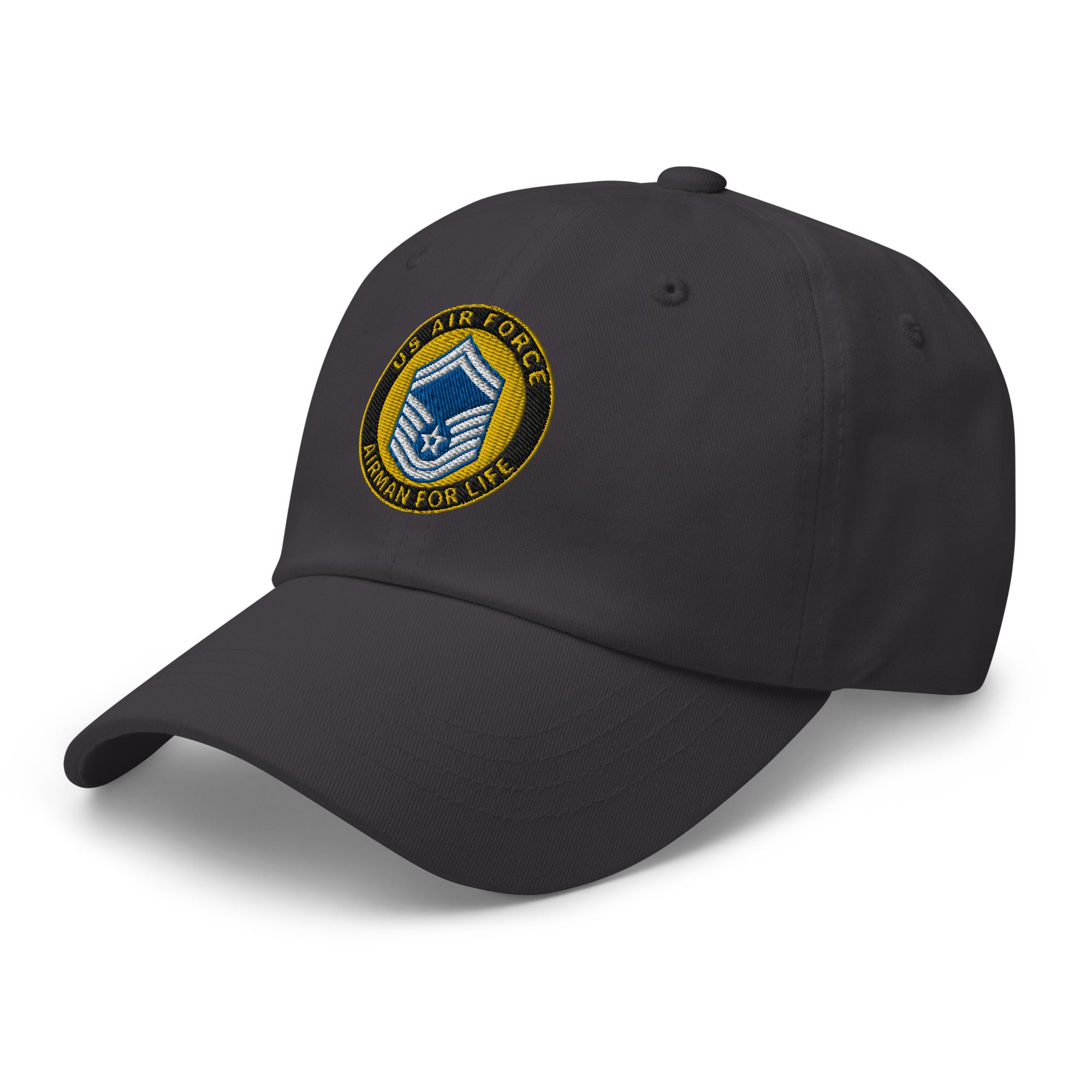 US Air Force E-8 Senior Master Sergeant SMSgt Airman For Life Embroidered Dad Hat