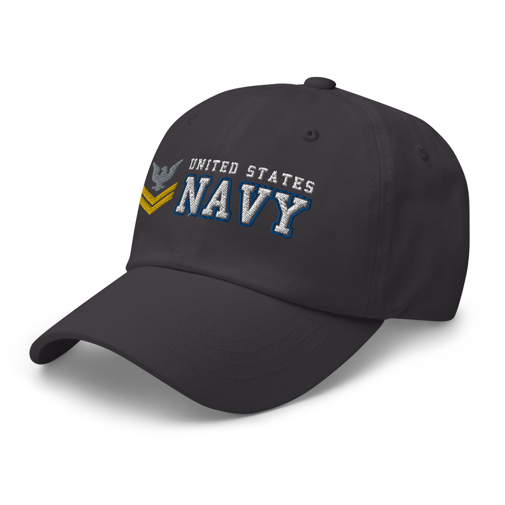 US Navy E-5 Gold Stripe Ranks/Insignia Embroidered Dad Hat