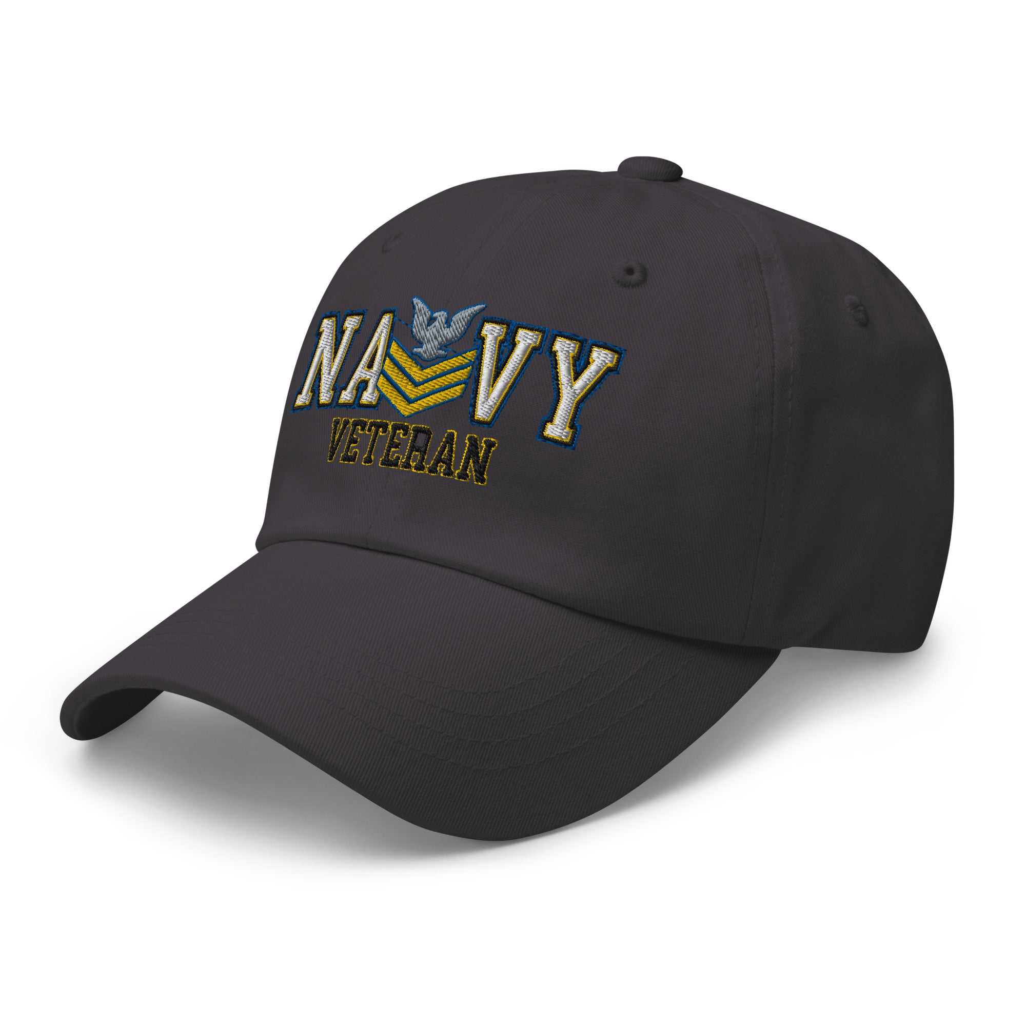 US Navy E-6 Gold Stripe Veteran Embroidered Dad Hat