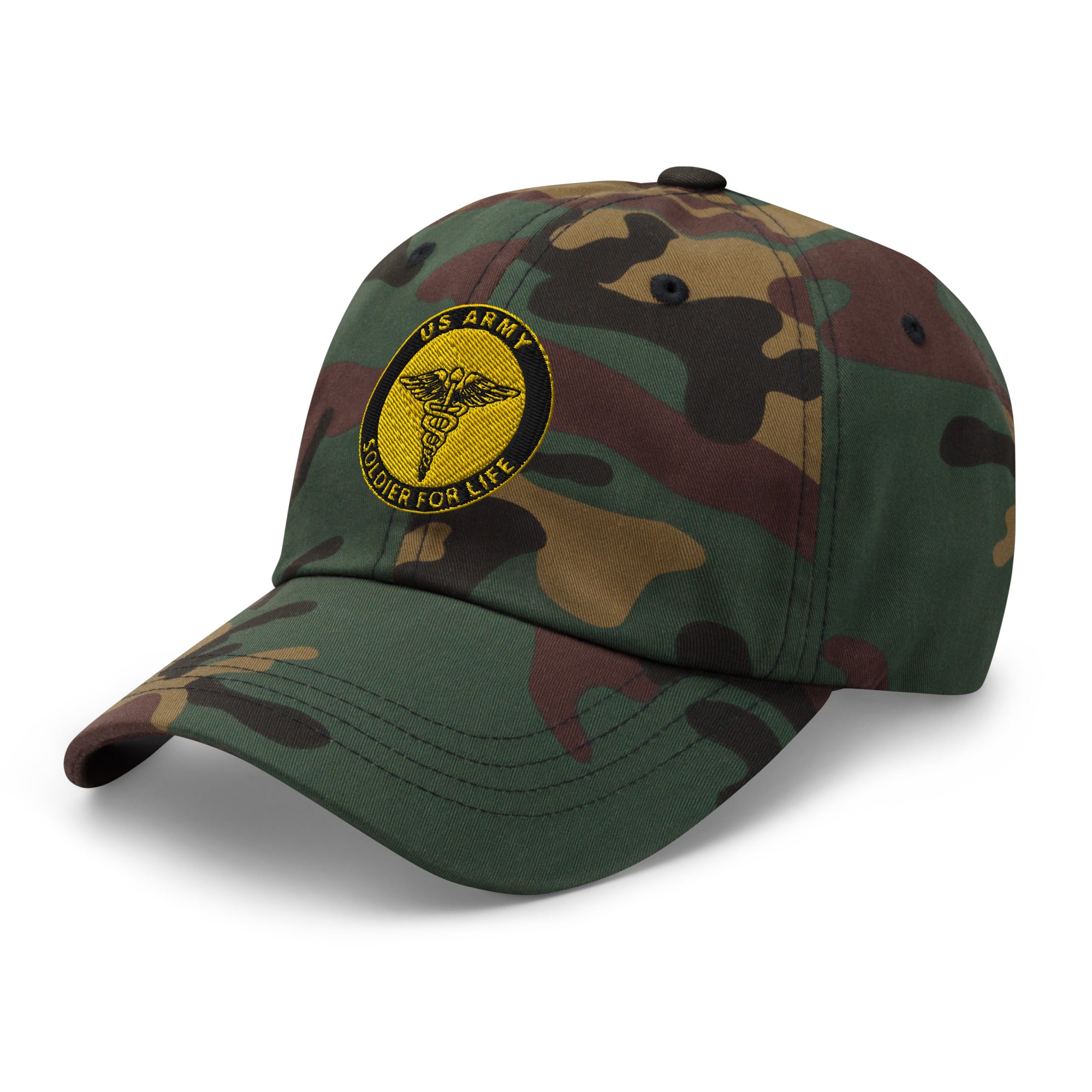 US Army Medical Corps Soldier For Life Embroidered Dad Hat