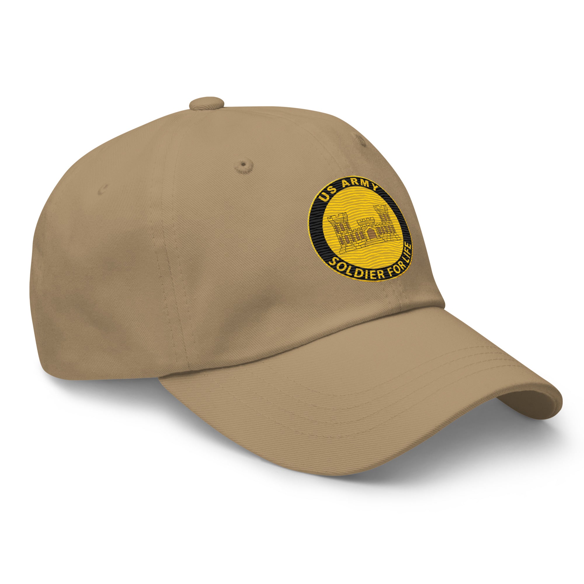 US Army Engineers Soldier For Life Embroidered Dad Hat