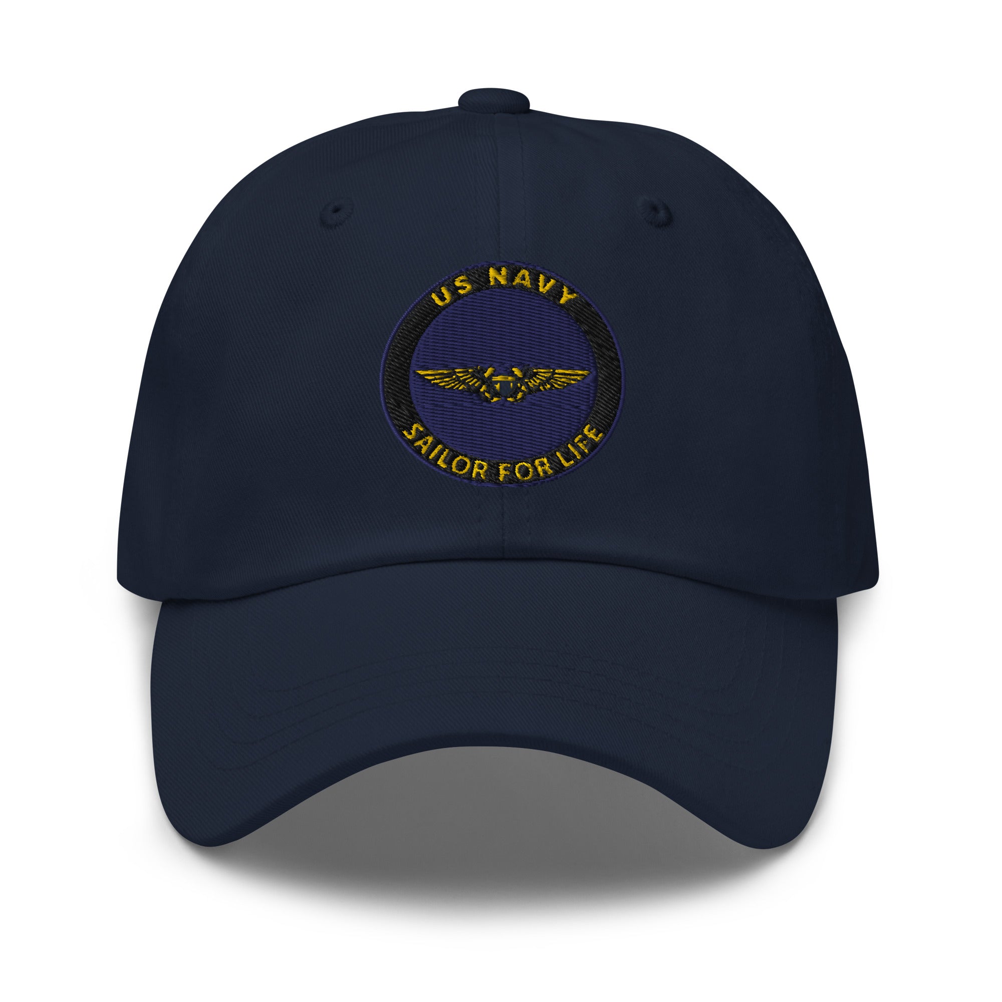 US Navy Naval Flight Officer Sailor For Life Embroidered Dad Hat