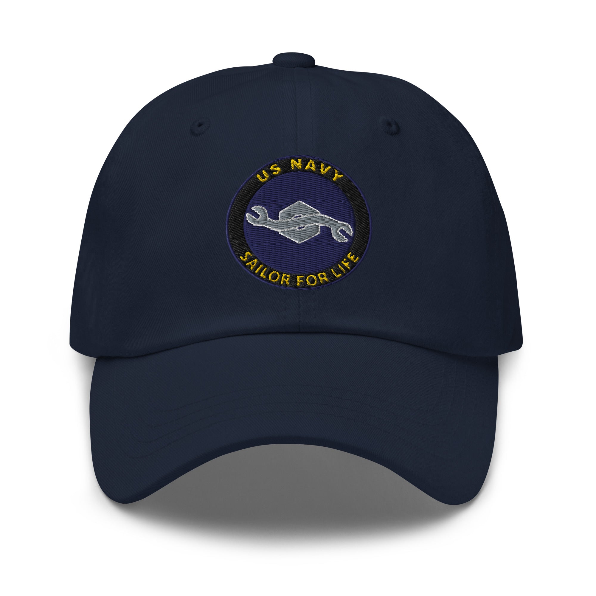 US Navy Construction Mechanic Navy CM Sailor For Life Embroidered Dad Hat