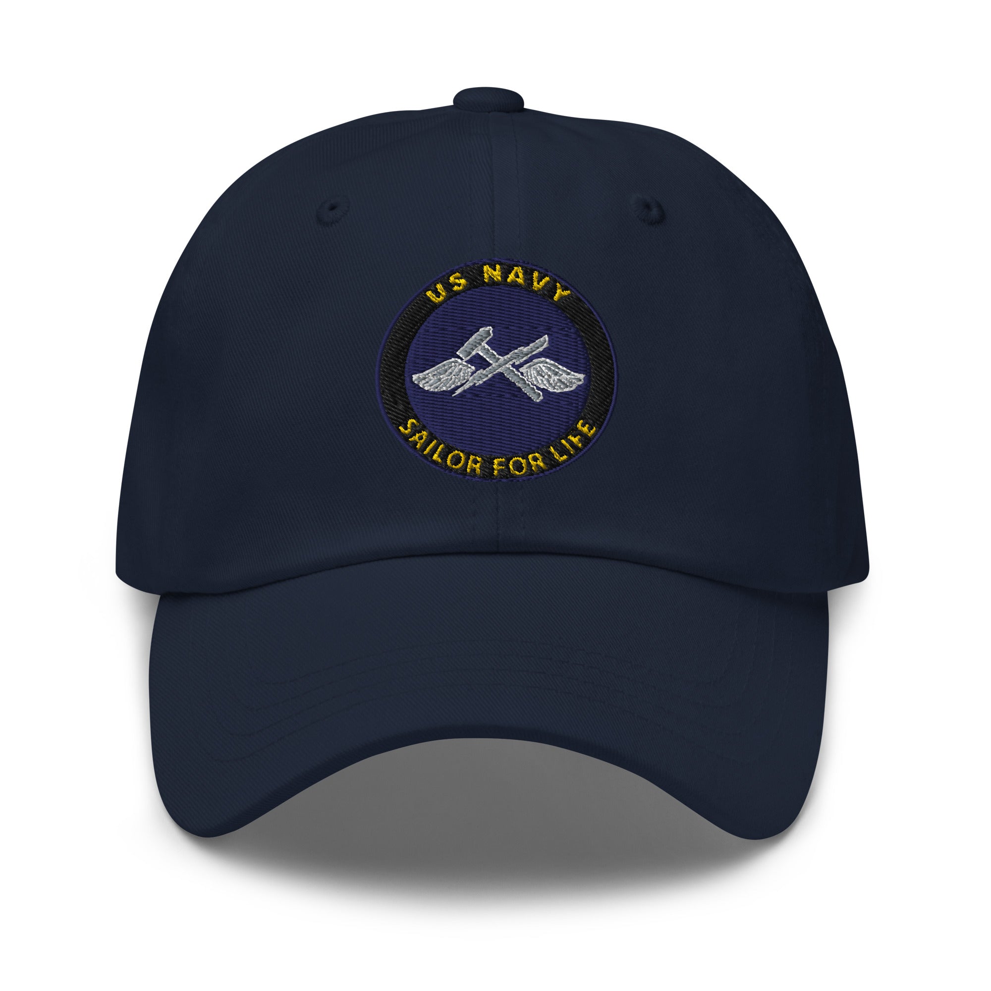 US Navy Aviation Support Equipment Tech Navy AS Sailor For Life Embroidered Dad Hat