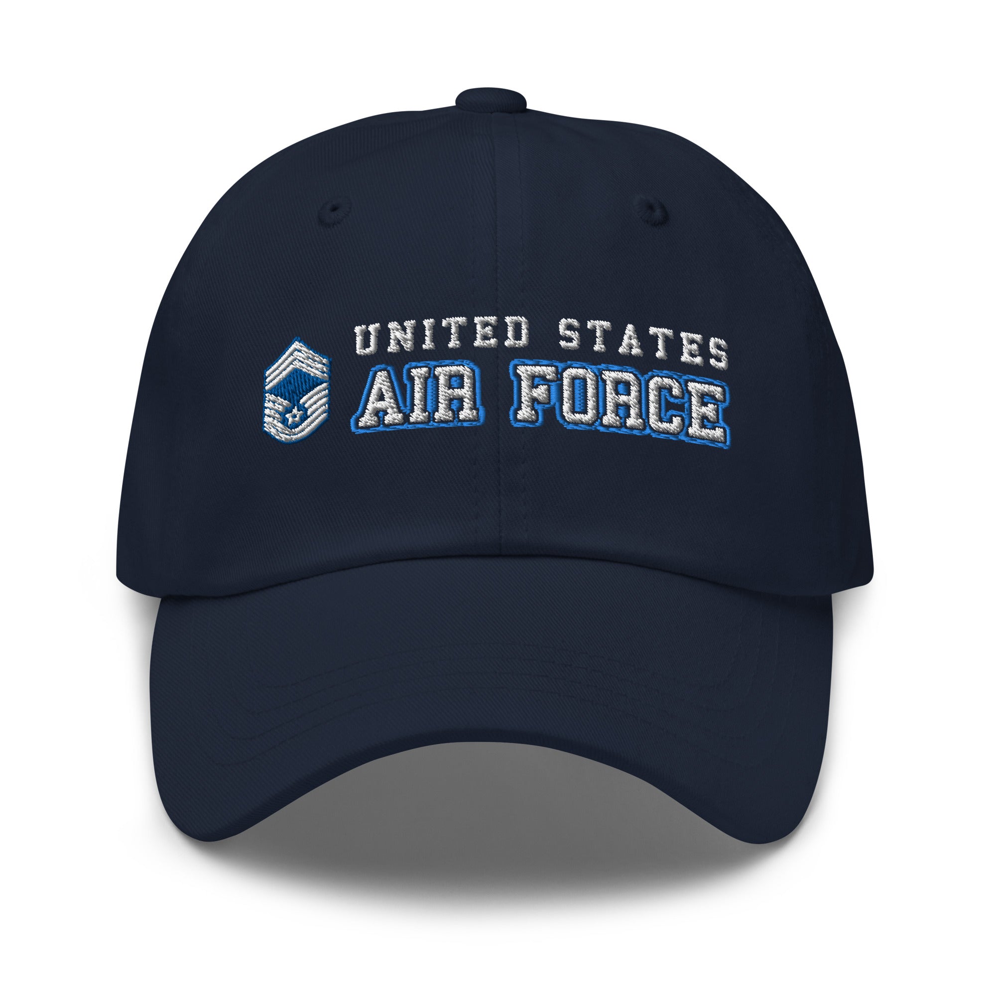 US Air Force E-9 Chief Master Sergeant CMSgt Ranks/Insignia Embroidered Dad Hat