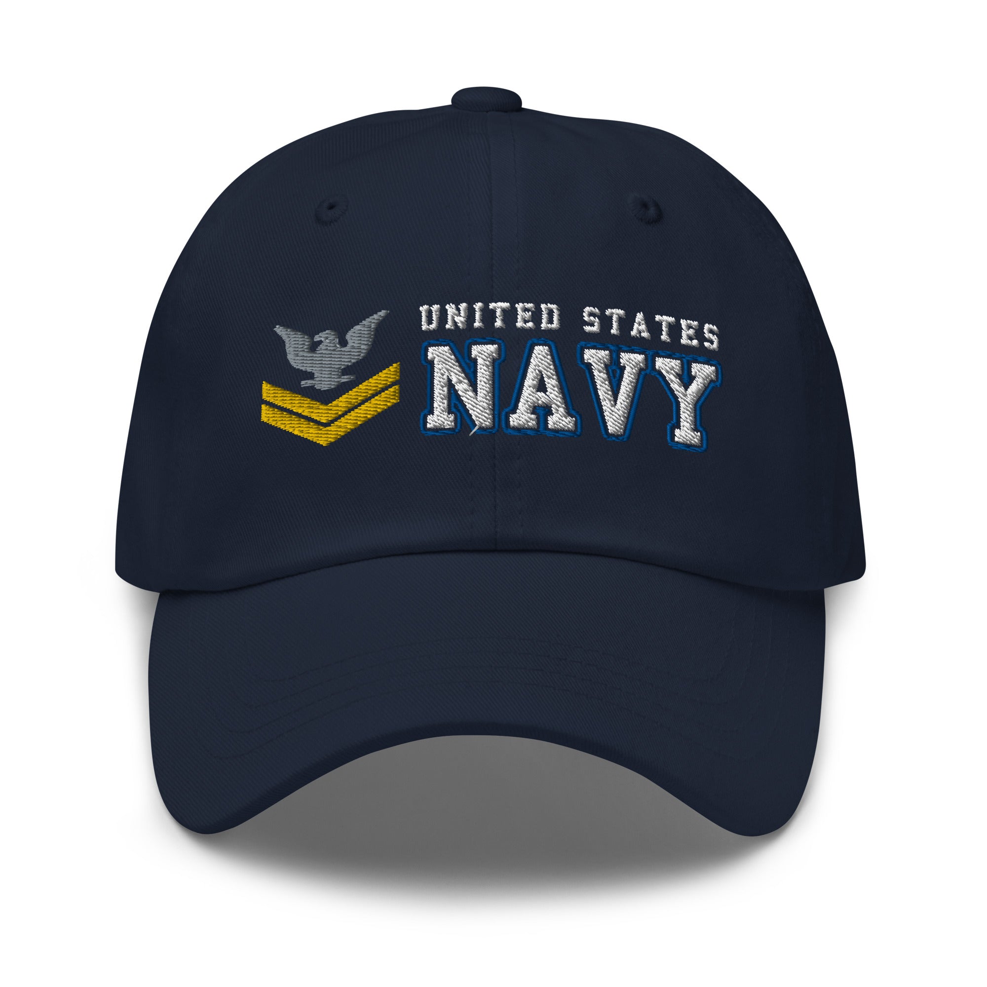 US Navy E-5 Gold Stripe Ranks/Insignia Embroidered Dad Hat