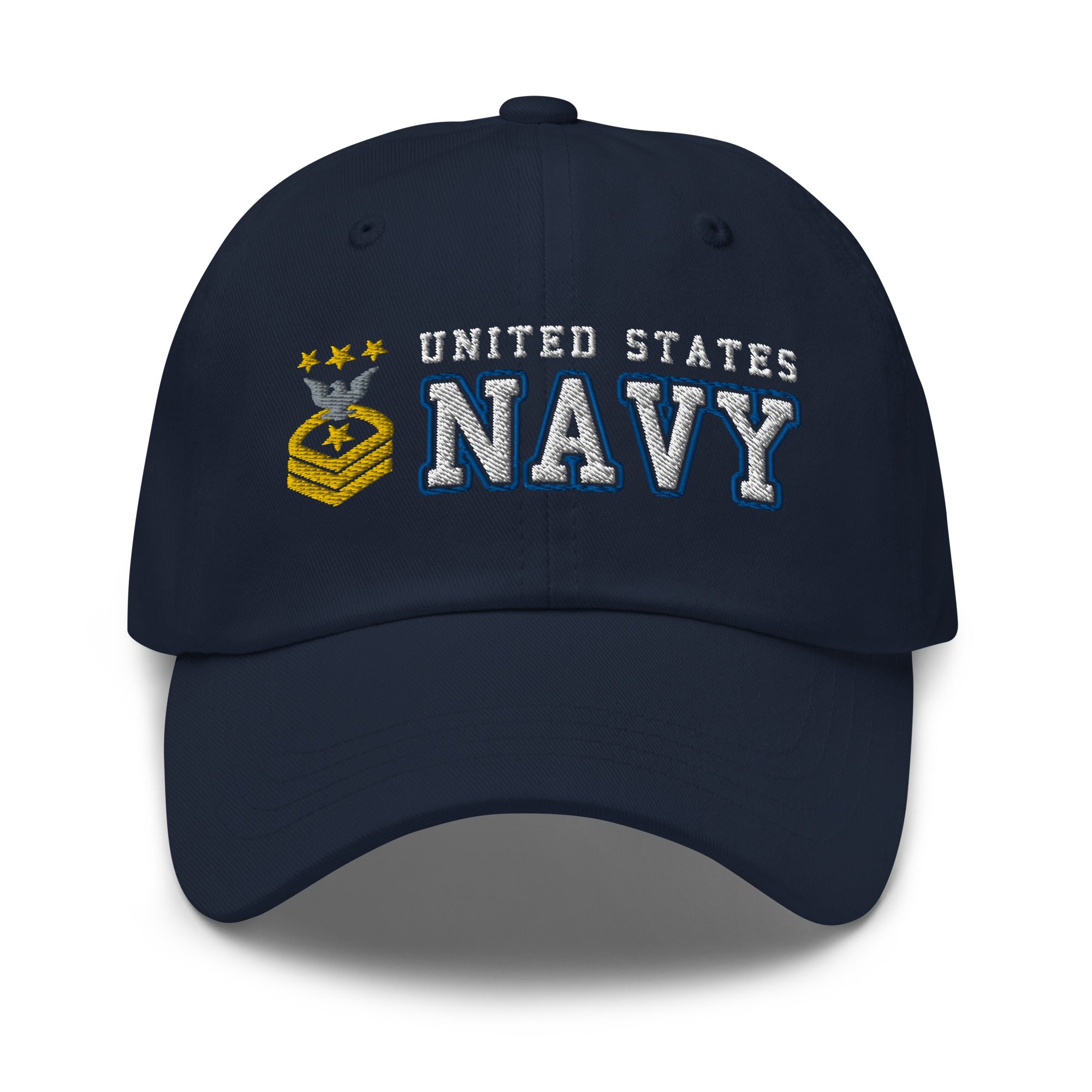 US Navy E-9 MCPON Ranks/Insignia Embroidered Dad Hat