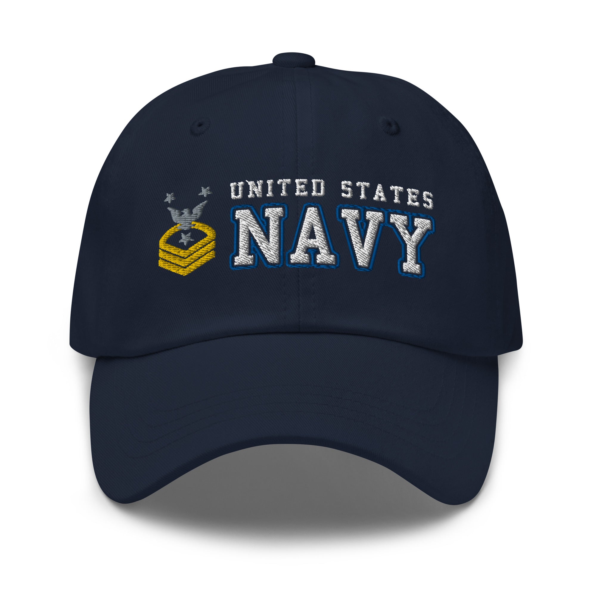 US Navy E-9 CMDCM Ranks/Insignia Embroidered Dad Hat