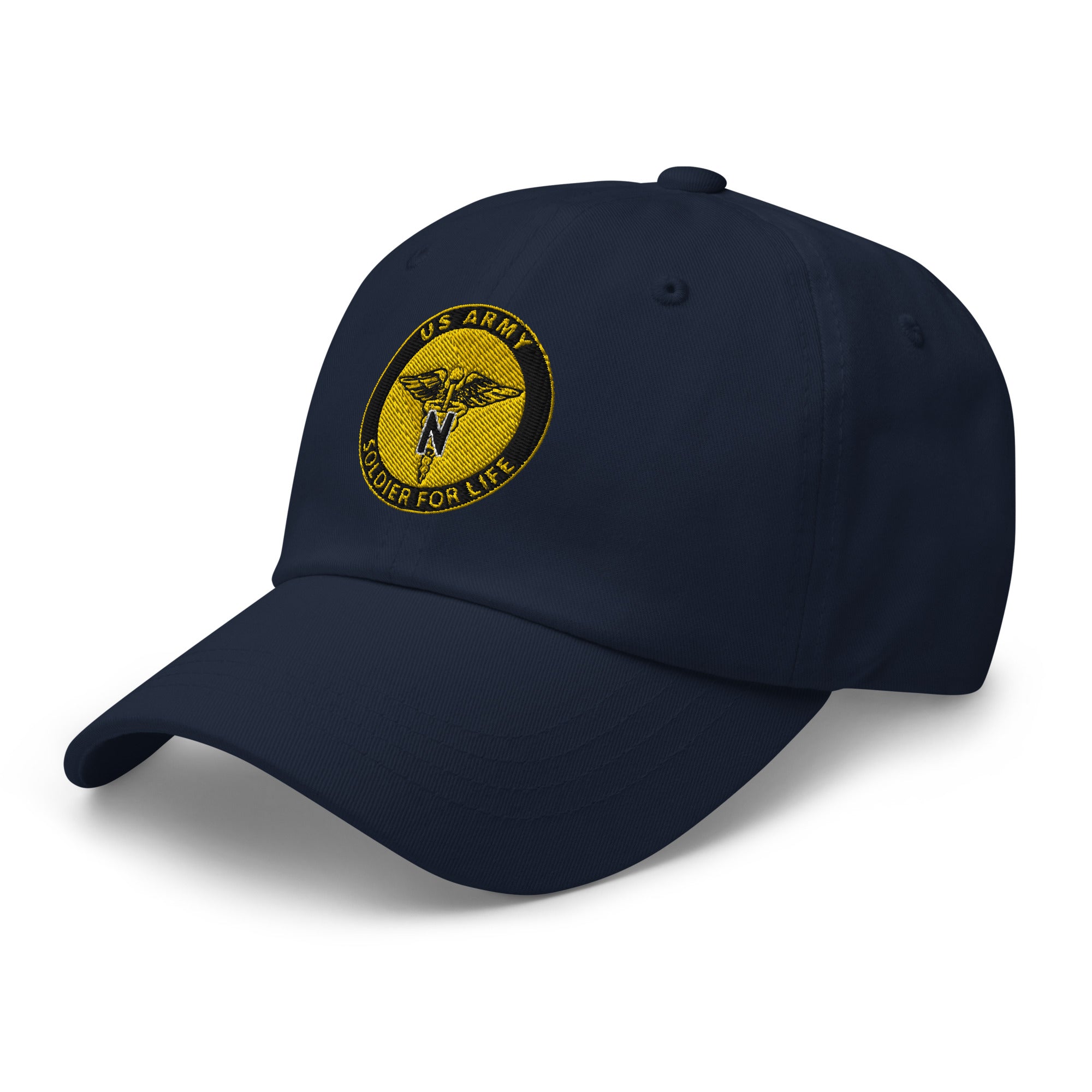 US Army Nurse Corps Soldier For Life Embroidered Dad Hat