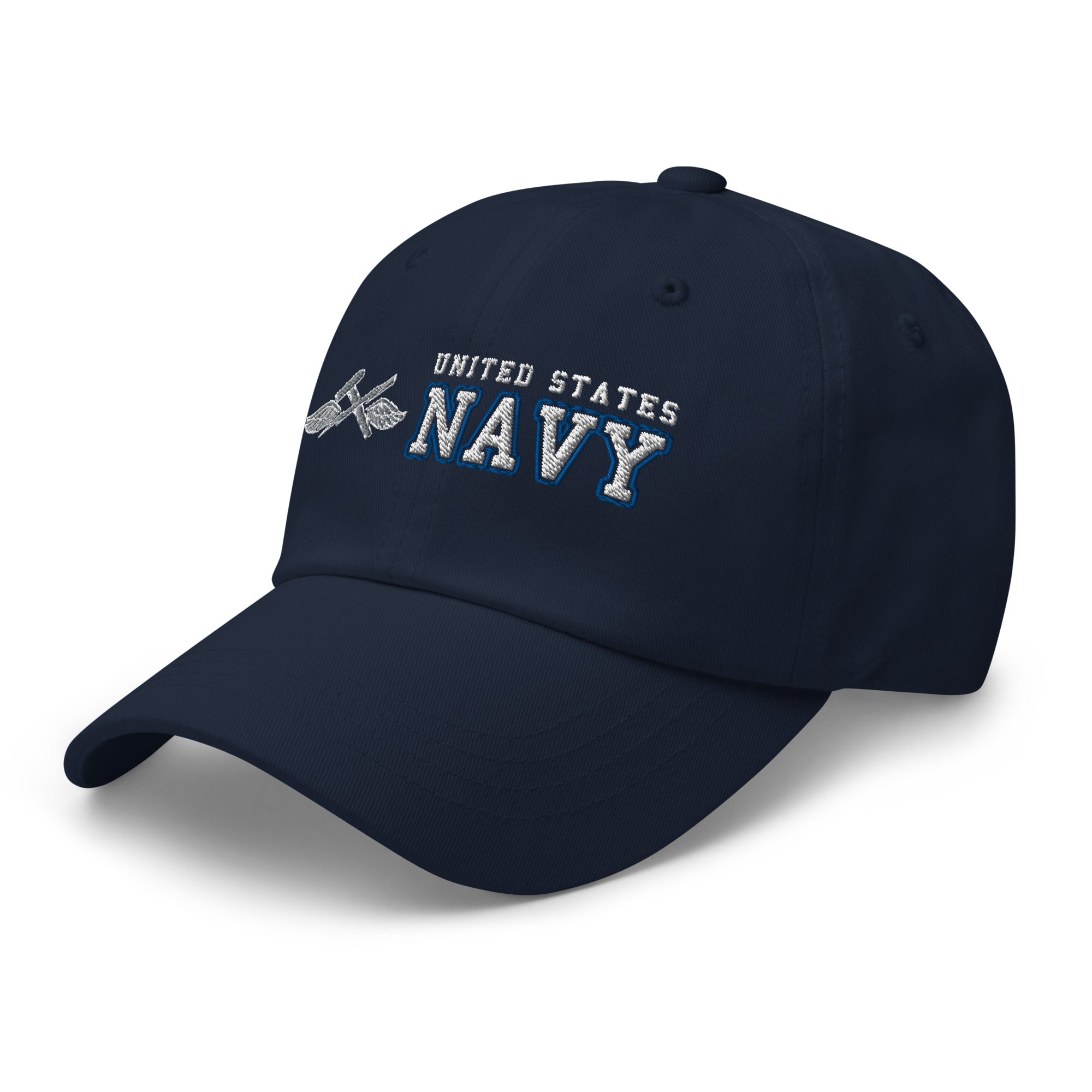 US Navy Aviation Support Equipment Tech Navy AS Ranks/Insignia Embroidered Dad Hat